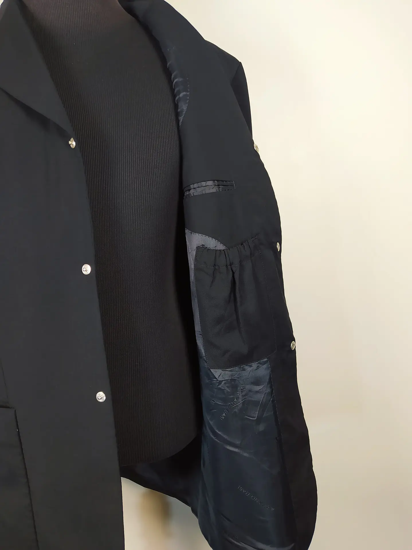 Chaqueta Armand Basii Blazer negro pura lana Talla ML B461 6