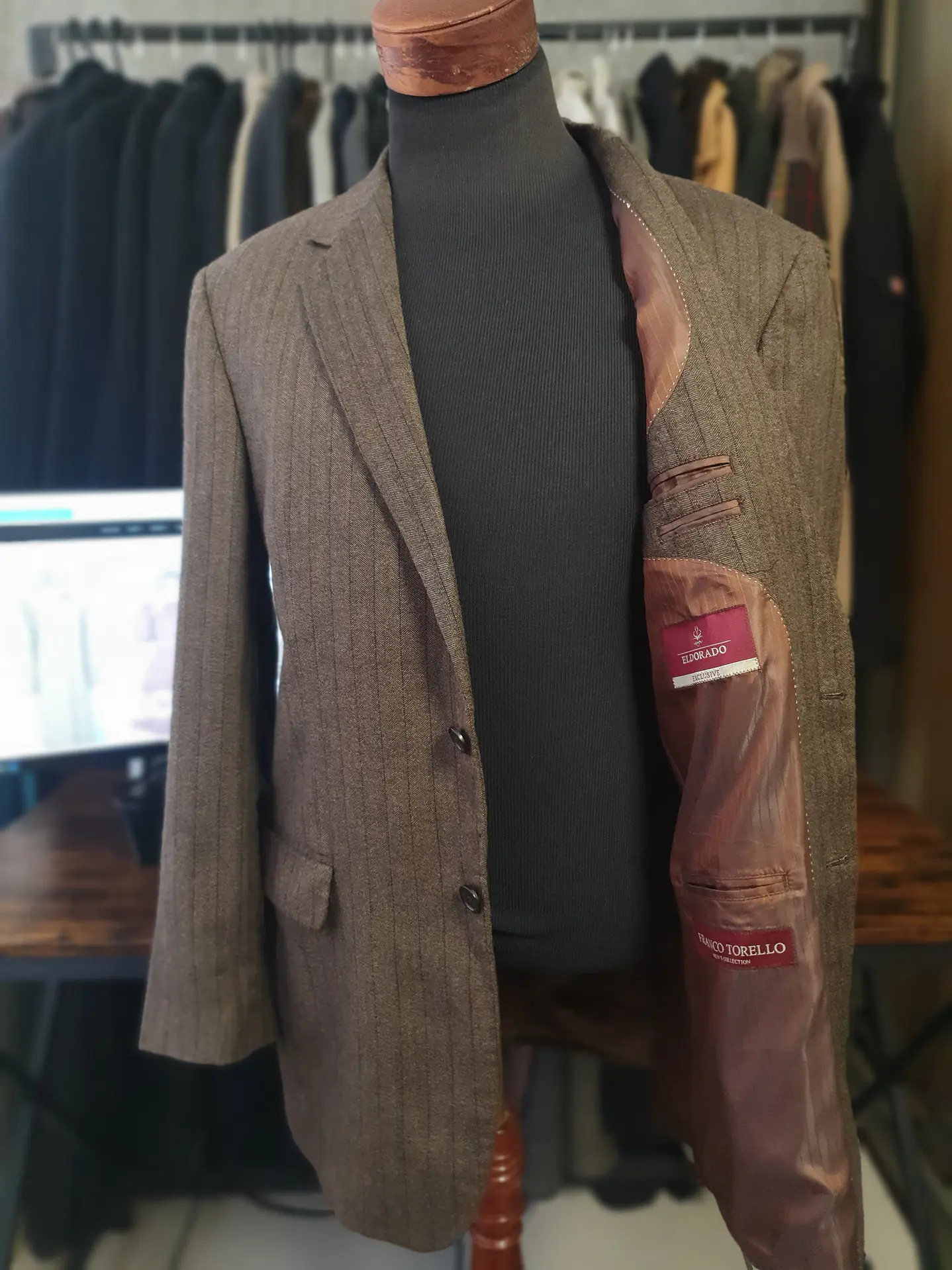 Chaqueta pura lana tweed El Dorado Exclusive TALLA LXL  3