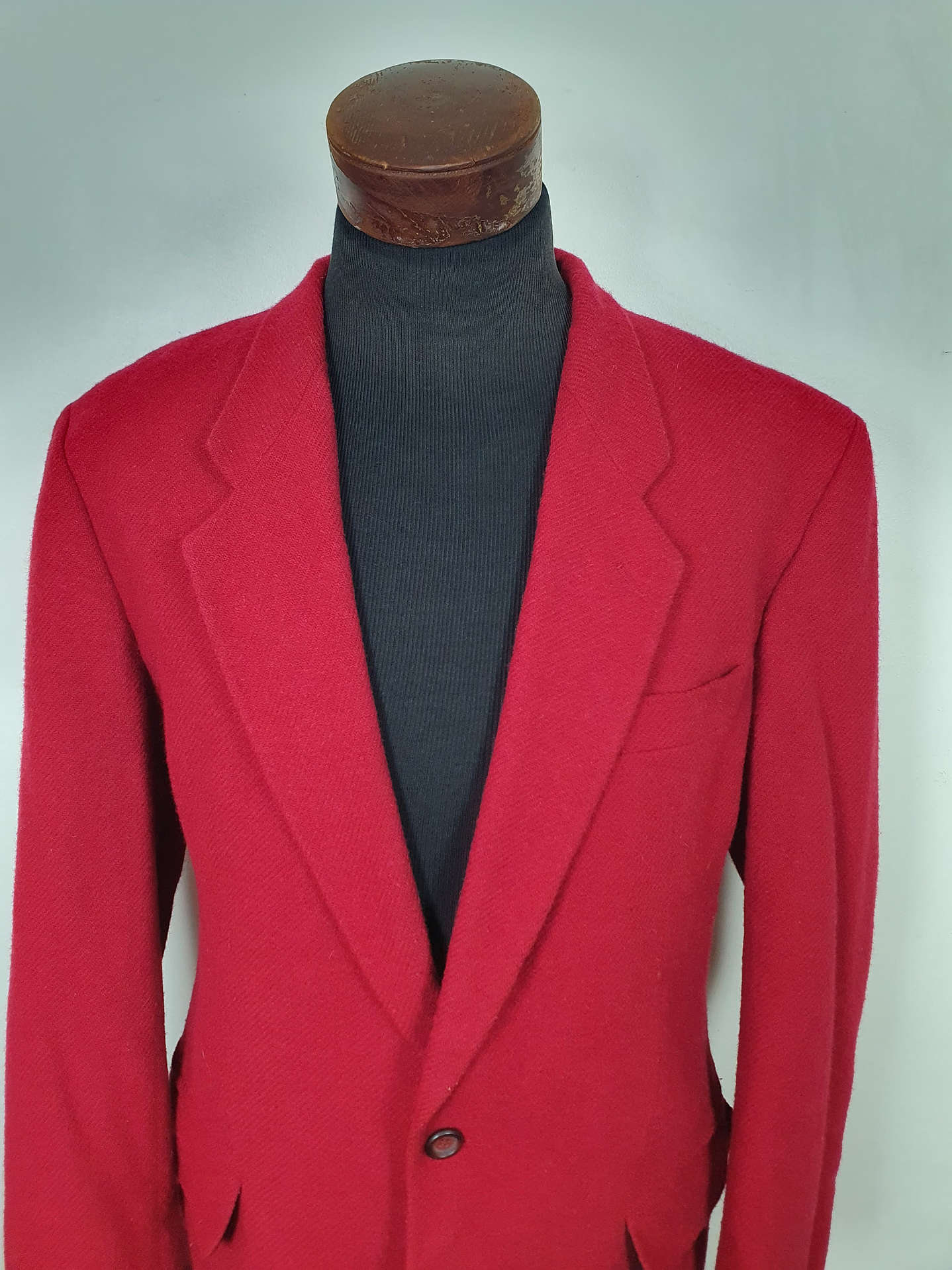 Chaqueta C&A blazer lana rojo Talla XL 3