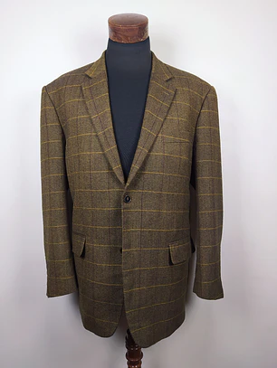 Chaqueta Canda vestón pura lana virgen tweed Talla 2XL. B523