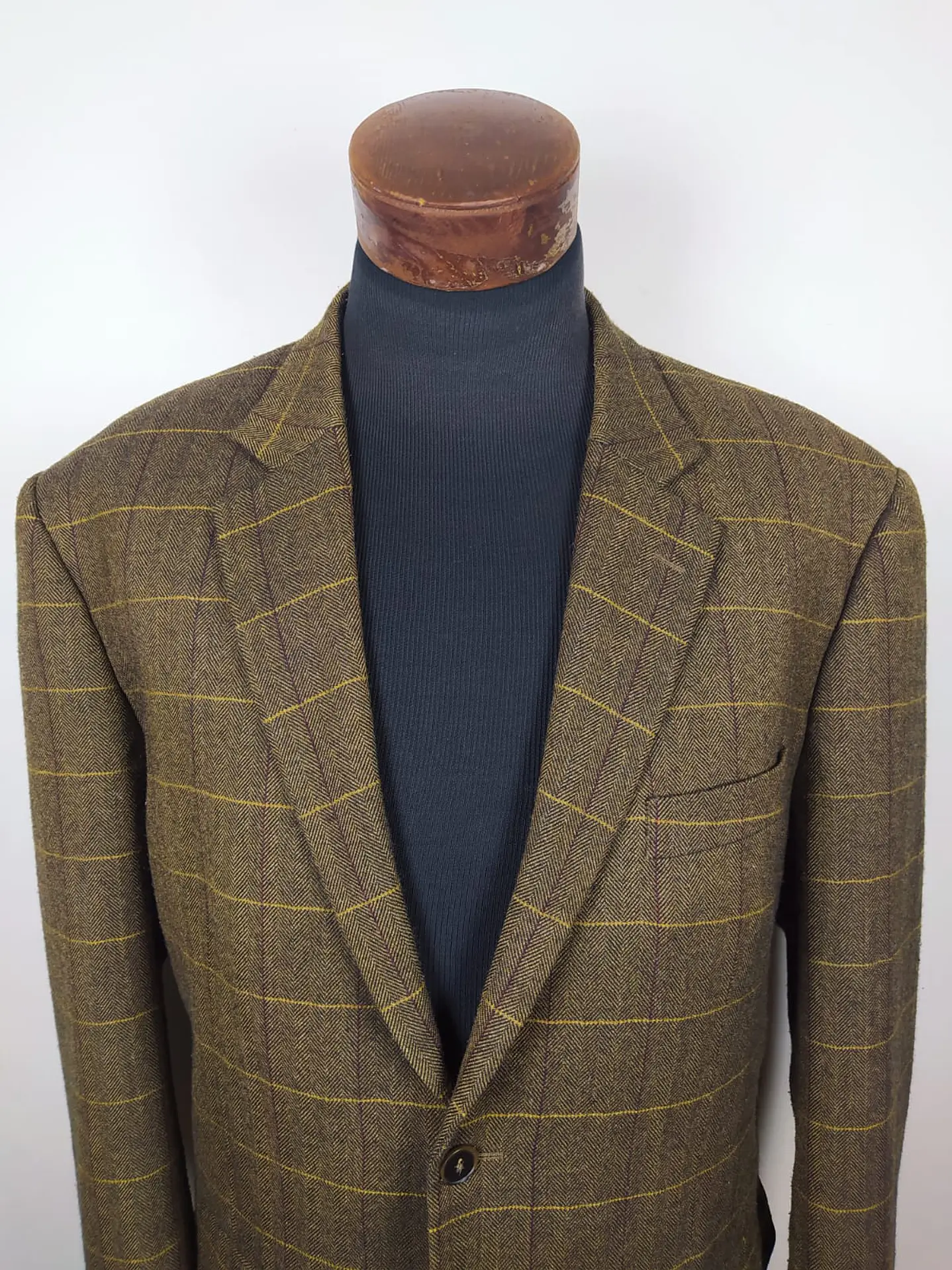 Chaqueta Canda vestón pura lana virgen tweed Talla 2XL. B523 2