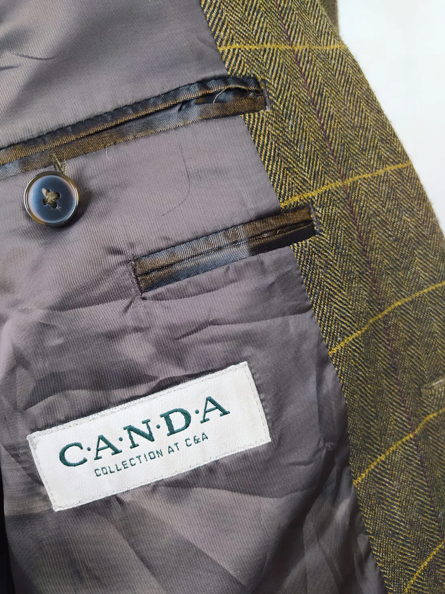 Chaqueta Canda vestón pura lana virgen tweed Talla 2XL. B523 3