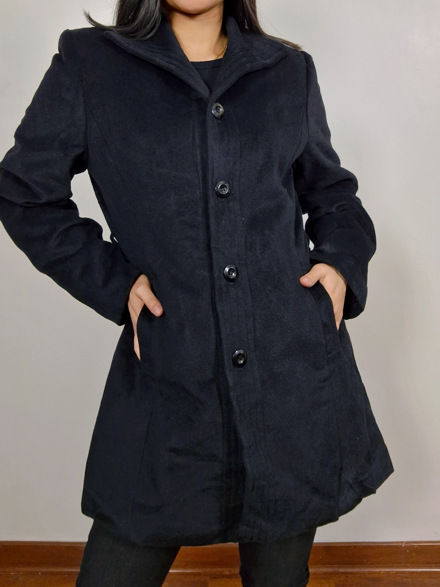 Abrigo mujer Shifonery entallado TALLA M negro nuevo - MM25 2