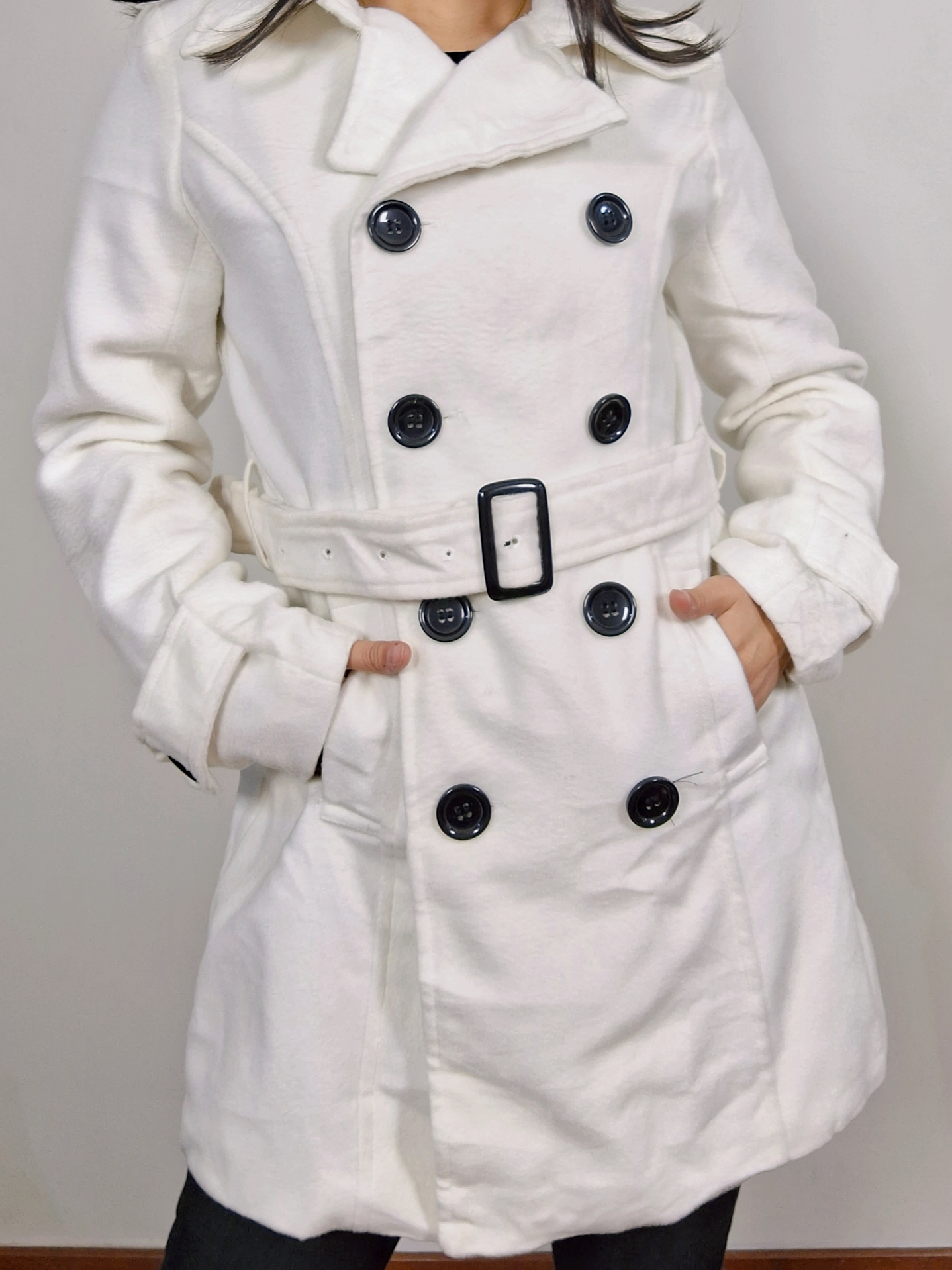 Abrigo blanco nieve como nuevo TALLA SM -  MM19 1