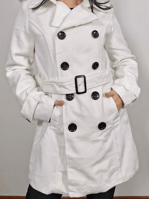 Abrigo blanco nieve como nuevo TALLA SM -  MM19