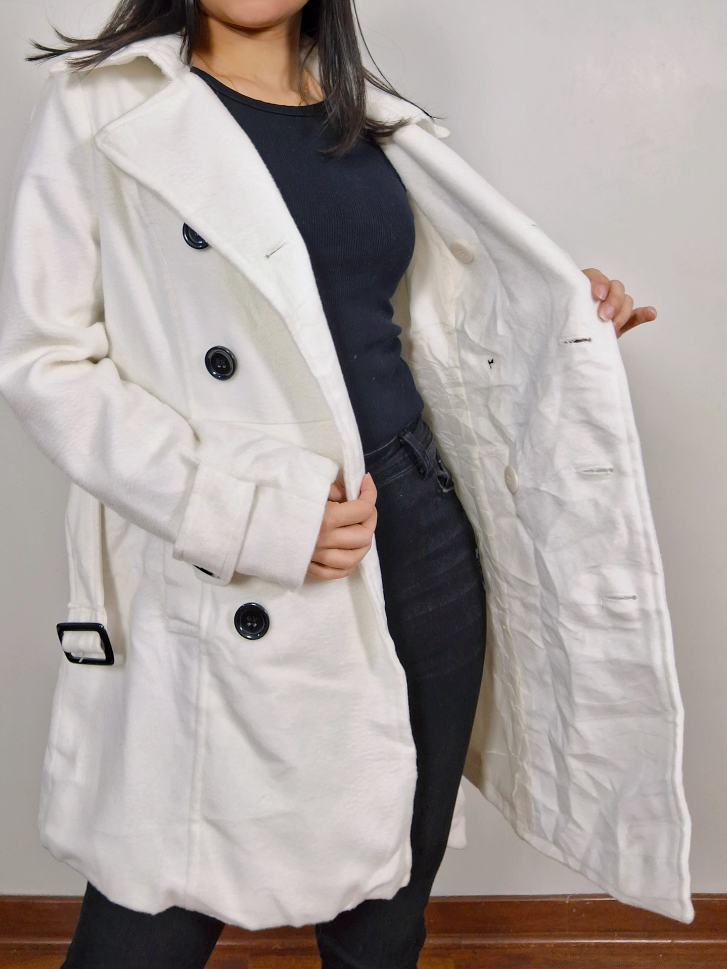 Abrigo blanco nieve como nuevo TALLA SM -  MM19 2