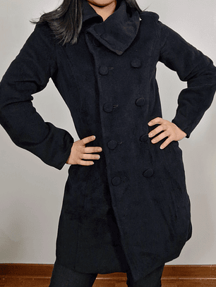 Abrigo cruzado negro nuevo Any Sis TALLA SM - MM18