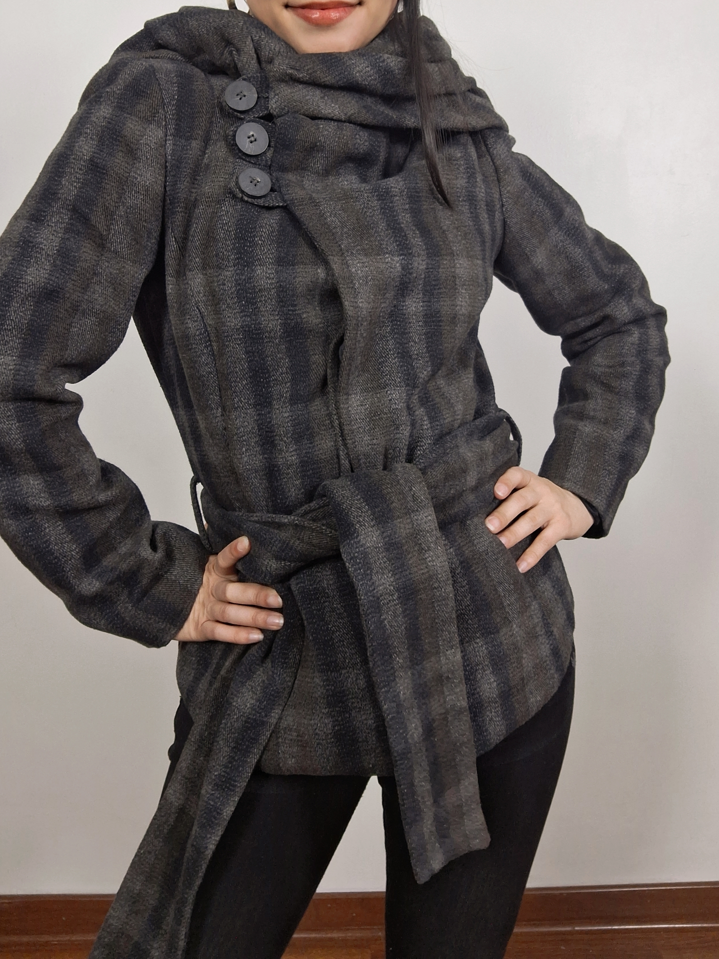 Chaqueta abrigo cruzado ZARA TALLA S MM16 1