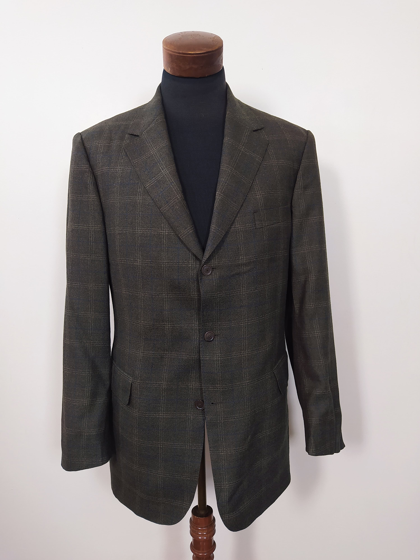 Blazer Ansons 100% lana virgen Super 100’s – Verde oliva · Talla L  1