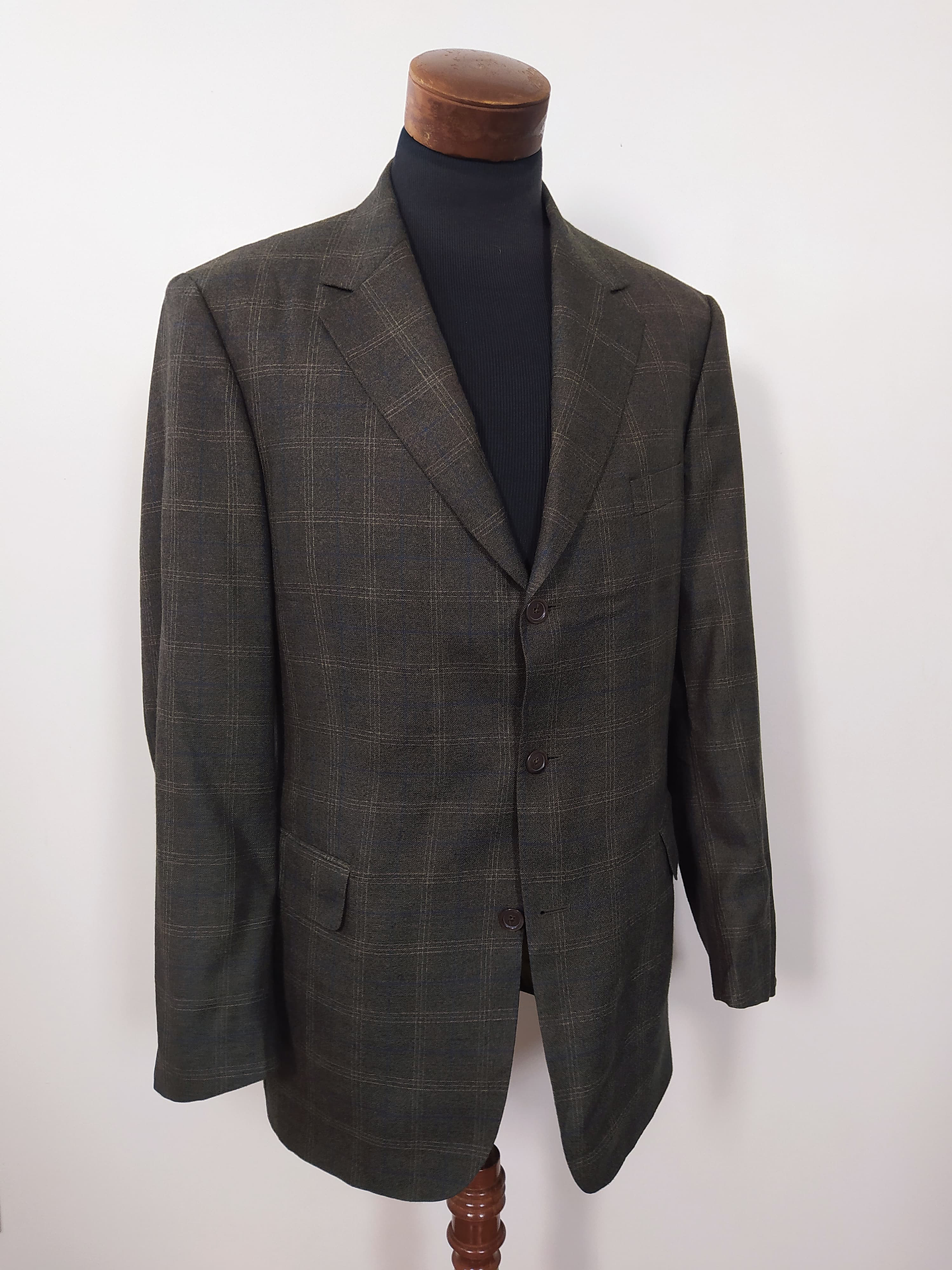 Blazer Ansons 100% lana virgen Super 100’s – Verde oliva · Talla L  3