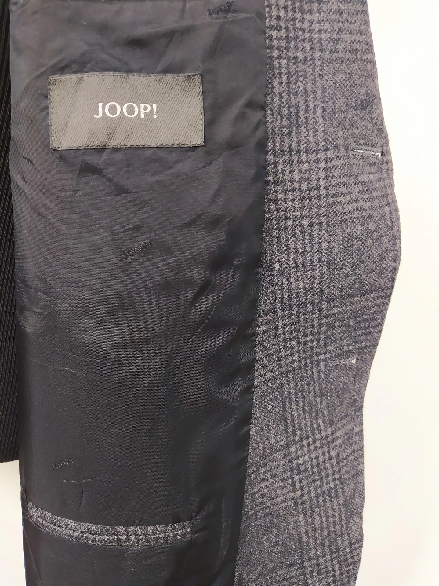 Chaqueta pura lana virgen Joop veston principe de gales lujo TALLA ML - BH8 5