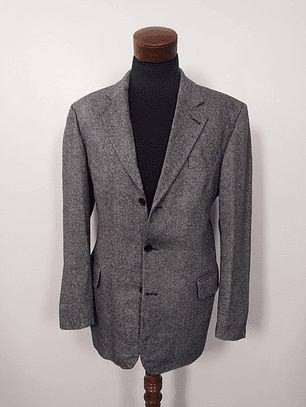 Chaqueta Barisal 80% lana · 20% seda – Espiga fina gris · Talla L/XL 