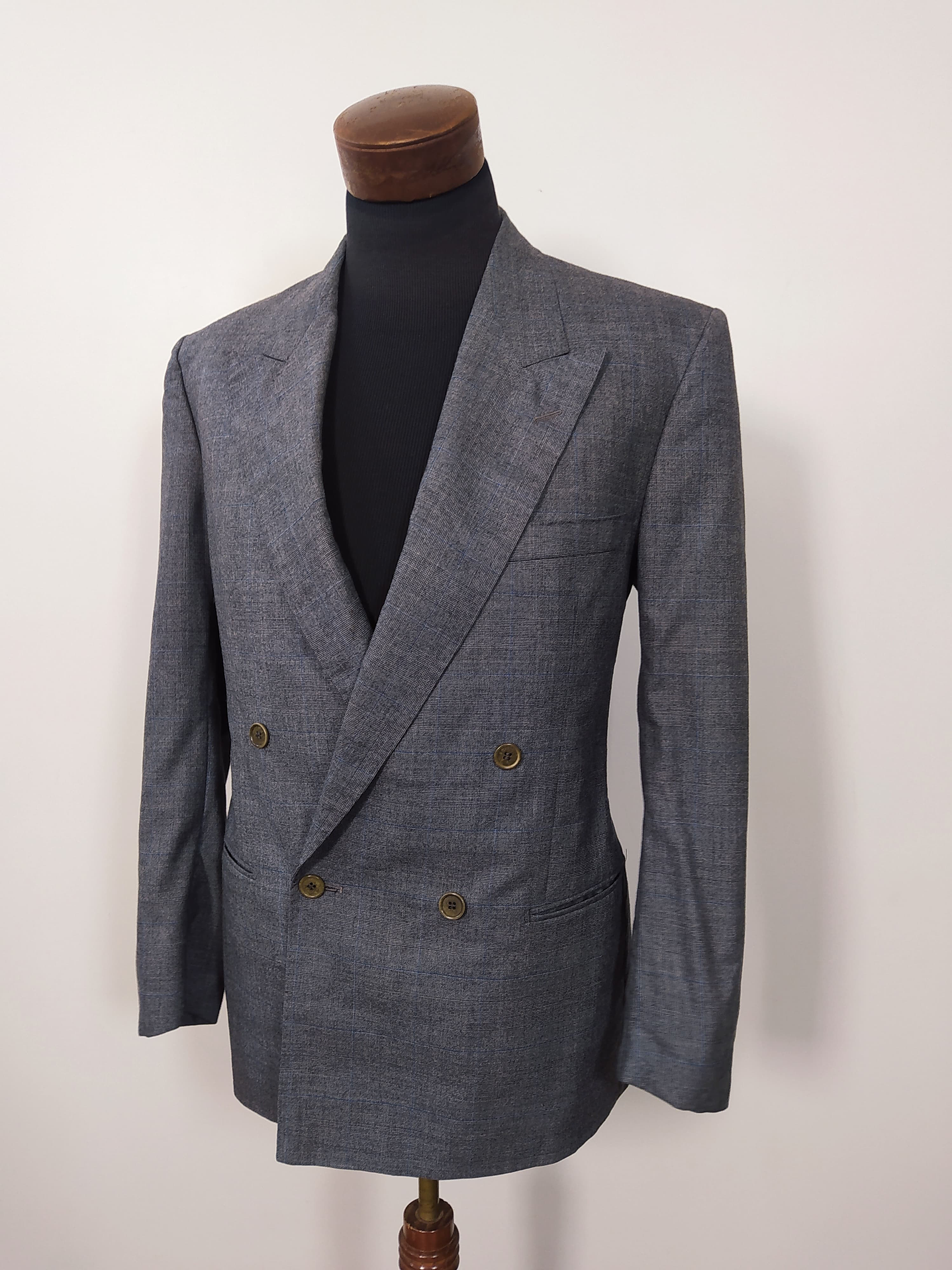 Chaqueta  pura lana virgen hombre vestón cruzado Marchiol TALLA ML  1