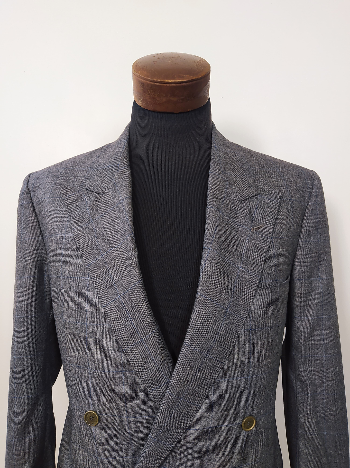 Chaqueta  pura lana virgen hombre vestón cruzado Marchiol TALLA ML  3