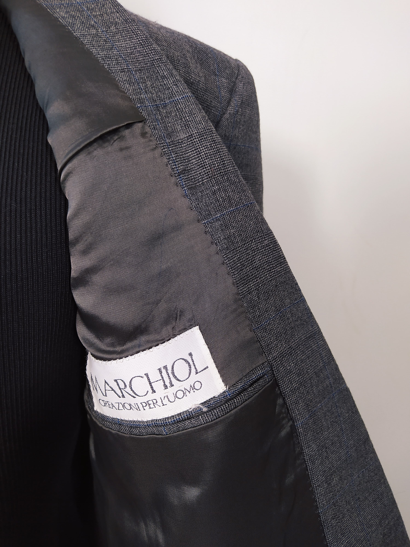 Chaqueta  pura lana virgen hombre vestón cruzado Marchiol TALLA ML  4