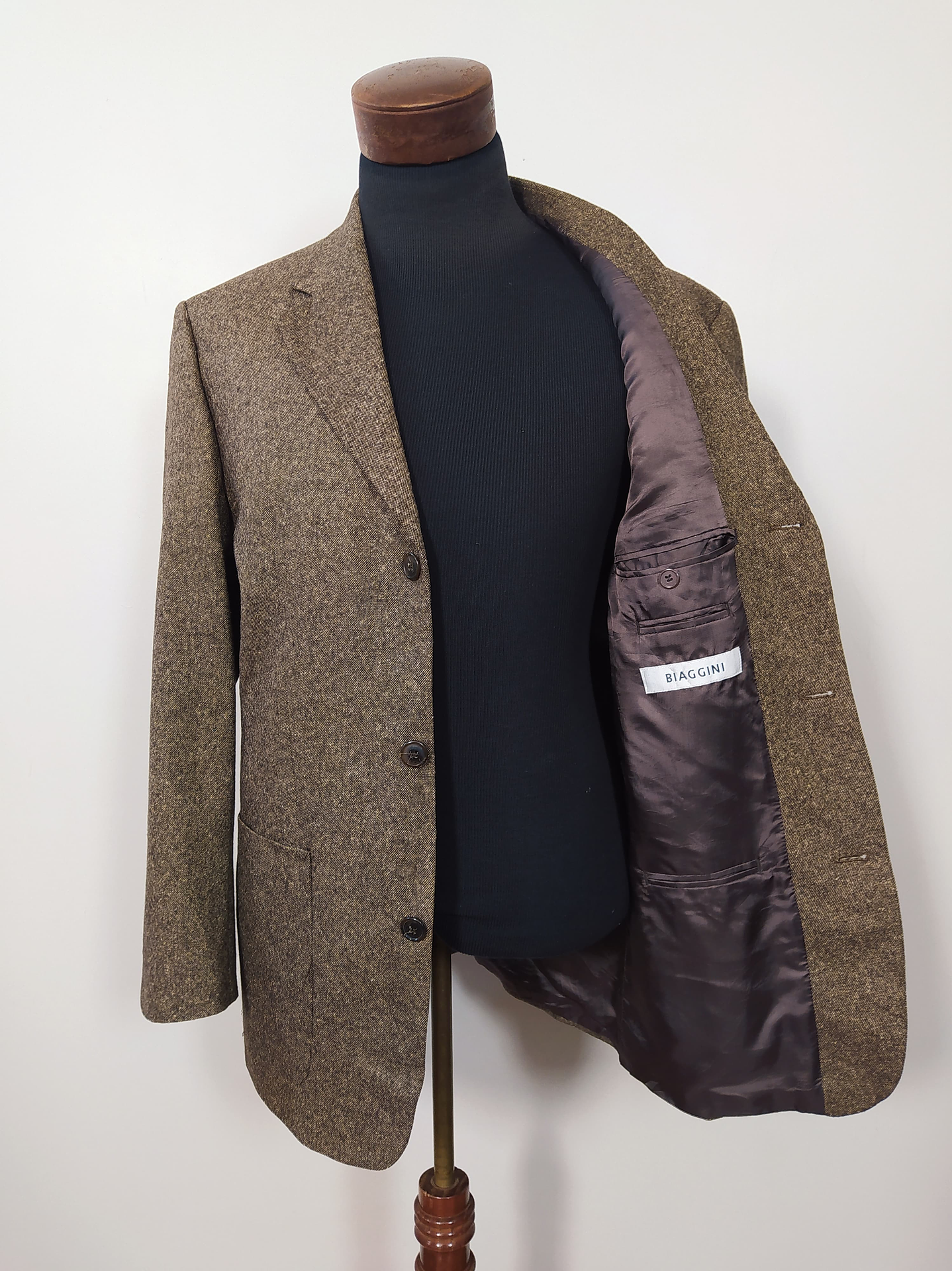 Chaqueta lana tweed & seda blazer Café Biaggini TALLA L 4