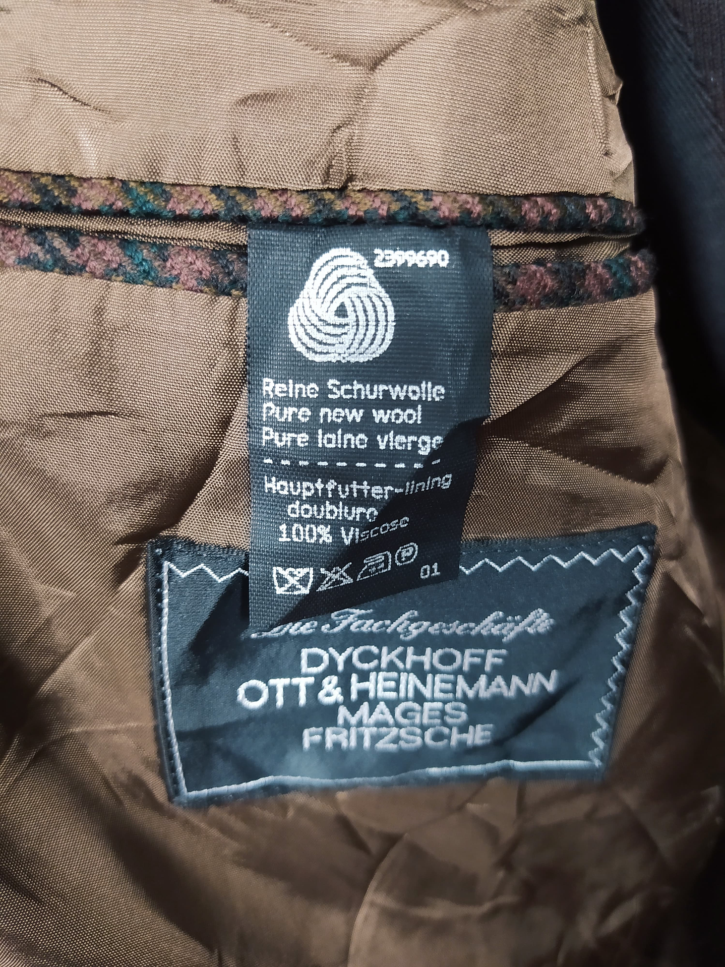 Chaqueta pura lana hombre veston Vintage TALLA LXL Konen  5