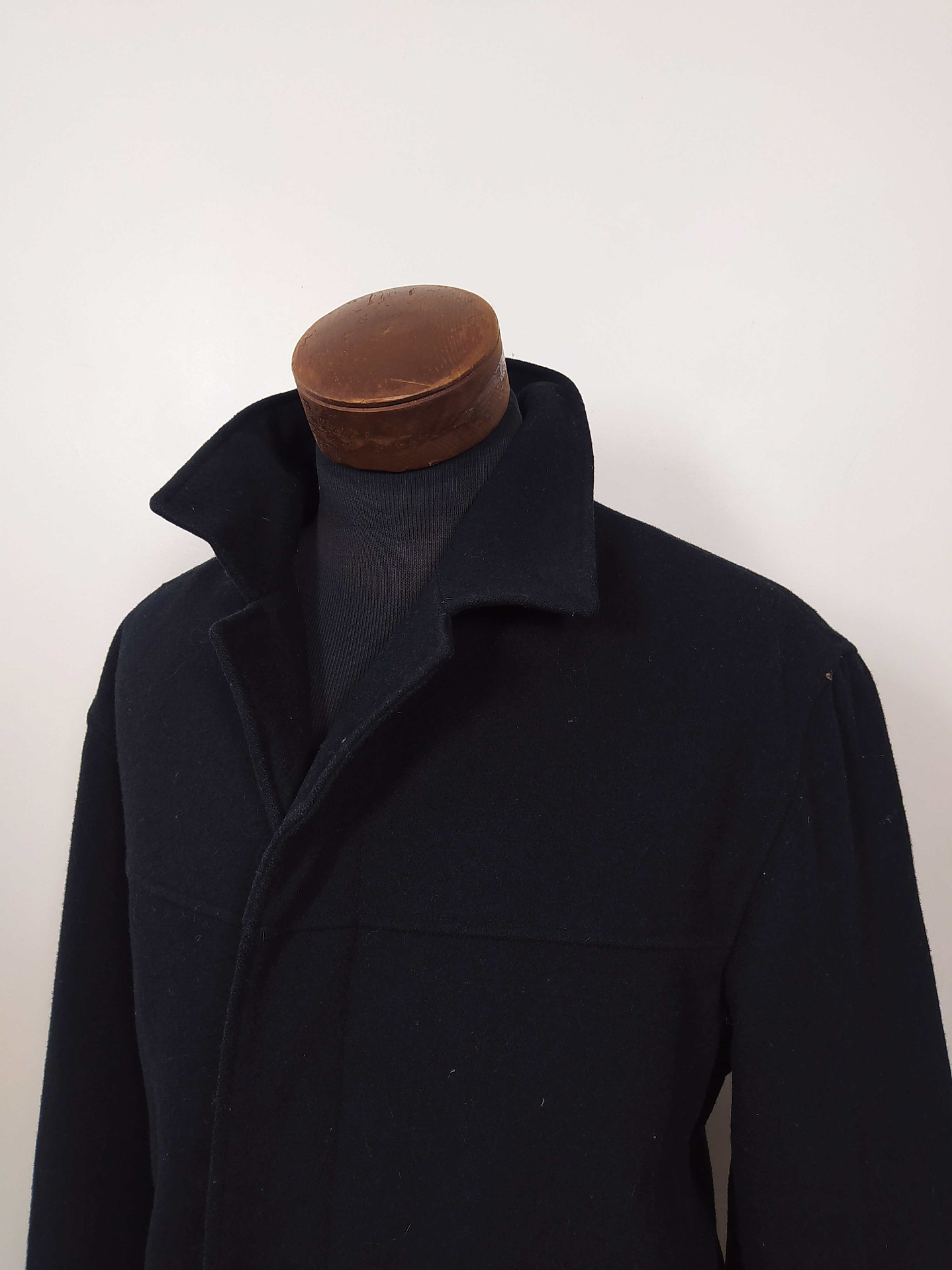 Abrigo Negro Alfani pura Lana virgen TALLA XL  2