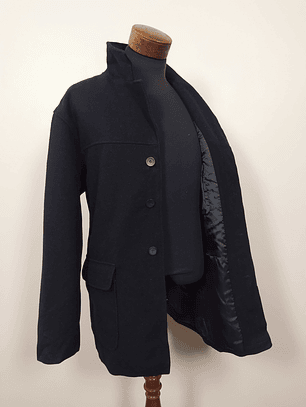 Abrigo Negro Alfani pura Lana virgen TALLA XL 