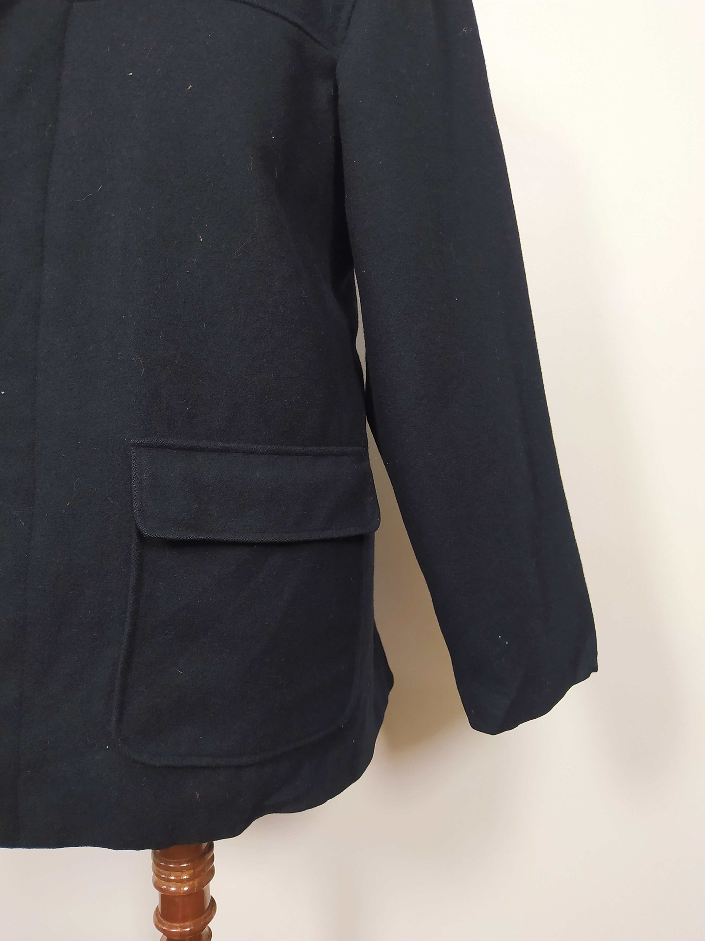 Abrigo Negro Alfani pura Lana virgen TALLA XL  3