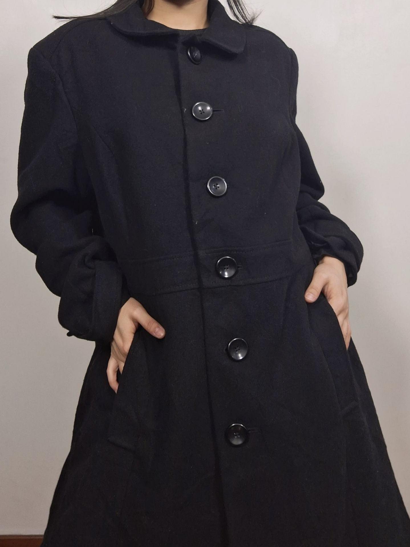 Abrigo mujer lana Old Navy negro Talla XL - MM39 1