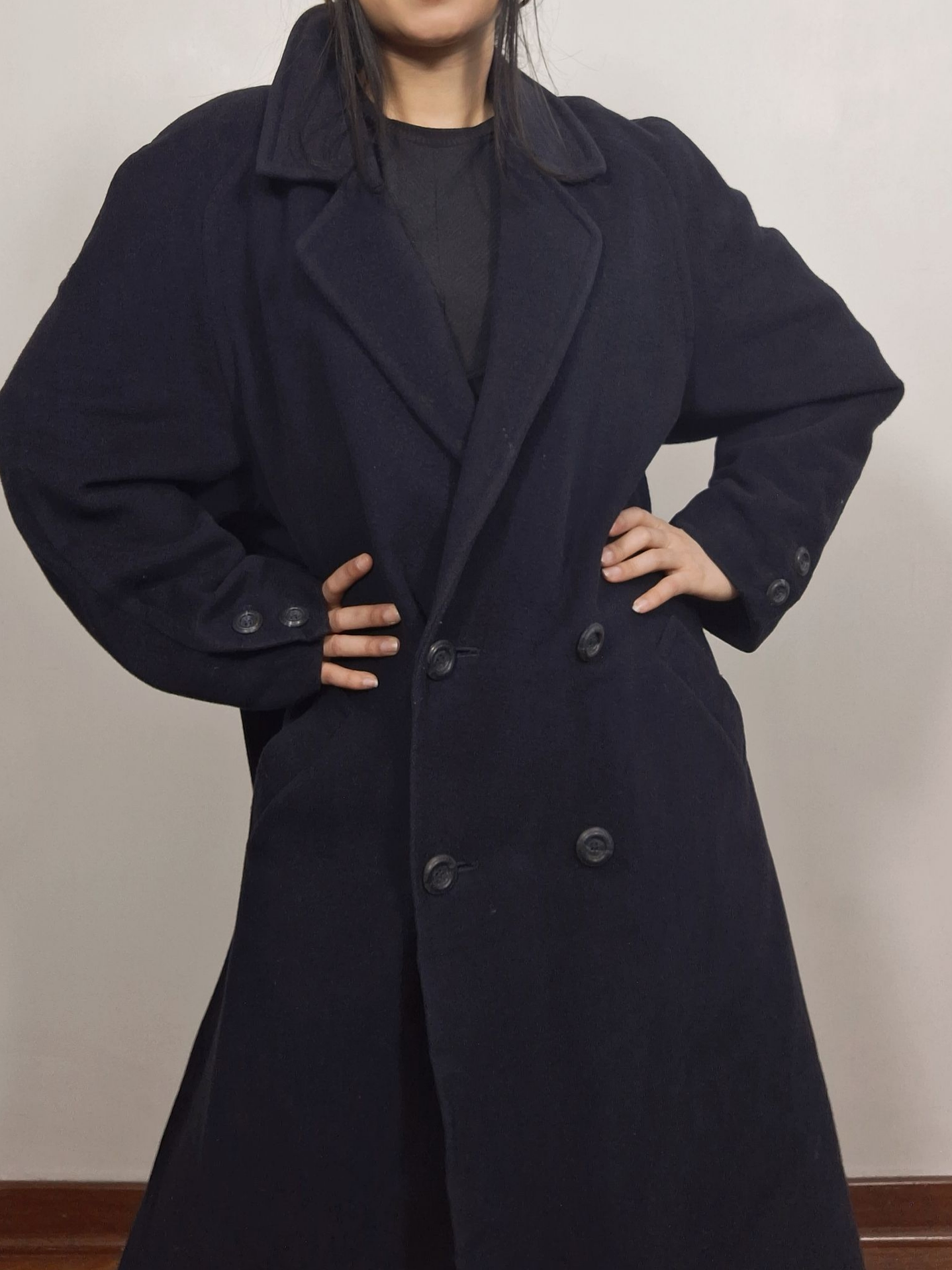 Abrigo mujer Marks & Spencer azul pura lana Talla XL MM49 2