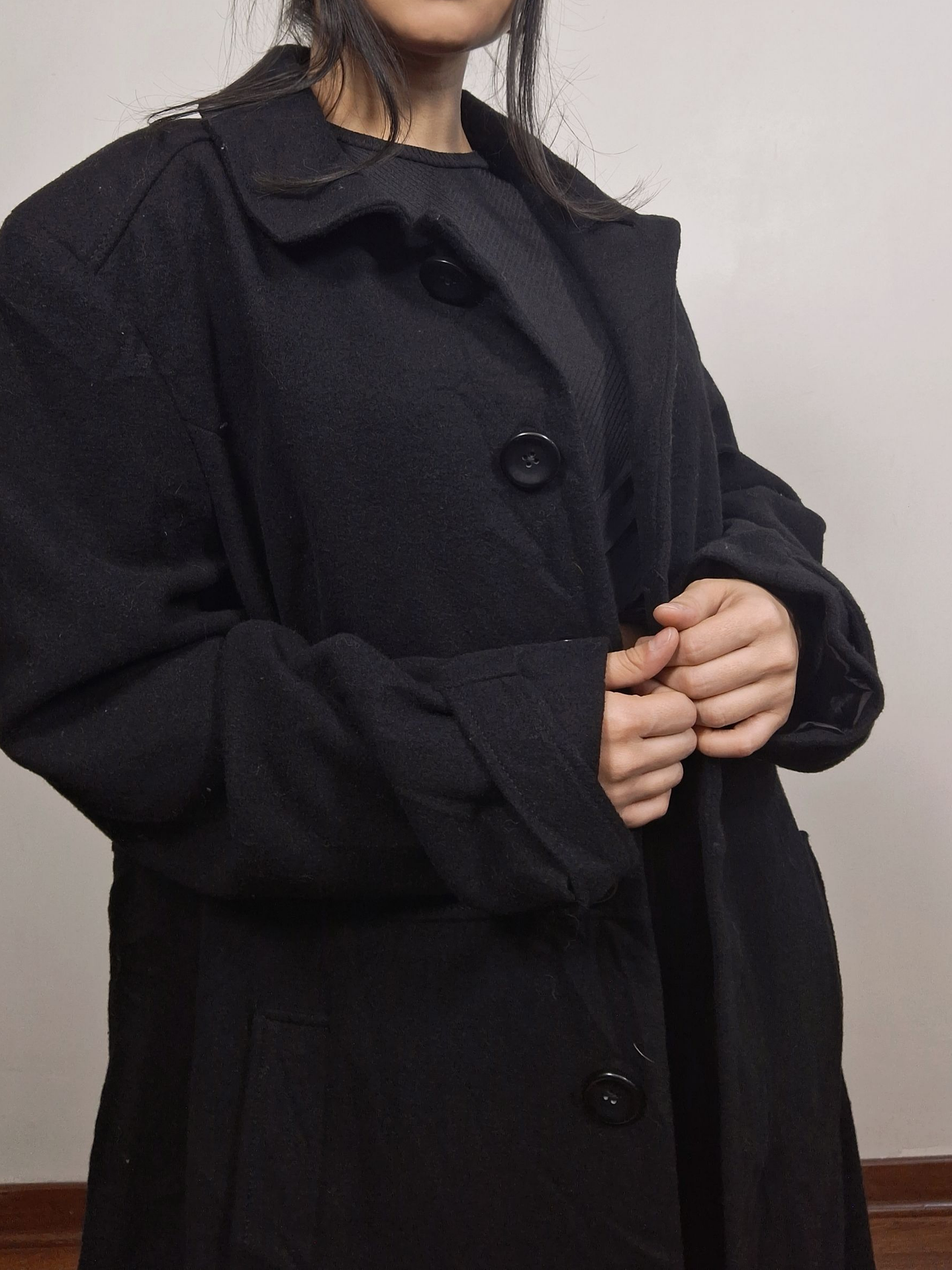 Abrigo mujer lana Old Navy negro Talla XL - MM39 2