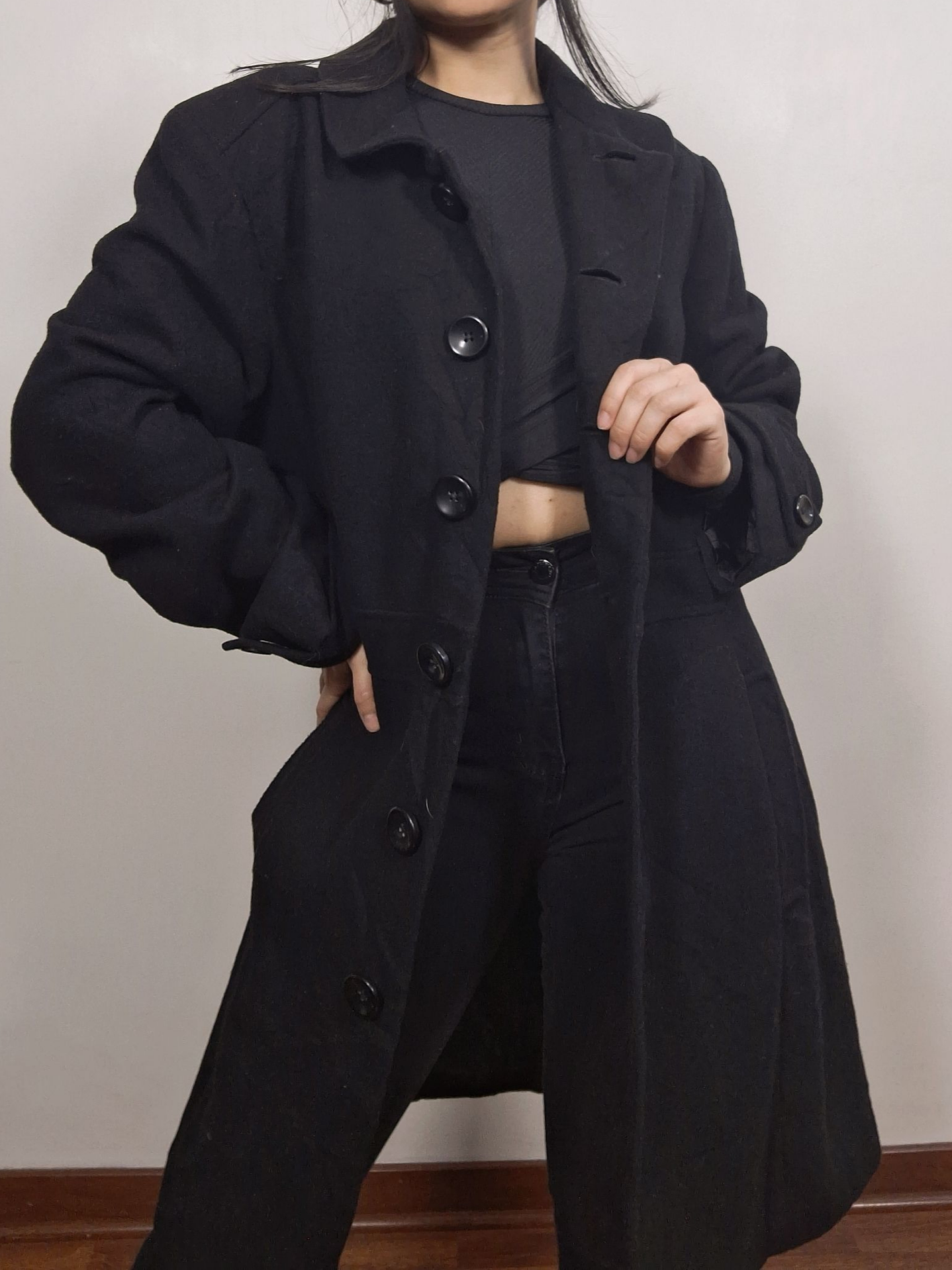 Abrigo mujer lana Old Navy negro Talla XL - MM39 3