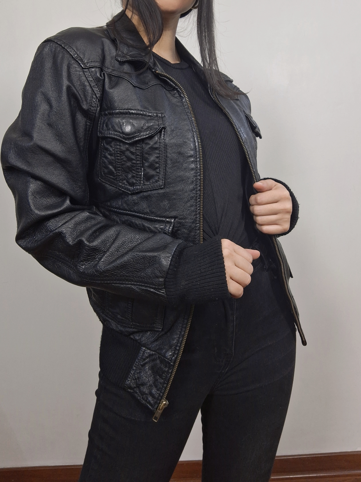 Chaqueta de cuero H&M TALLA S. MM56 2