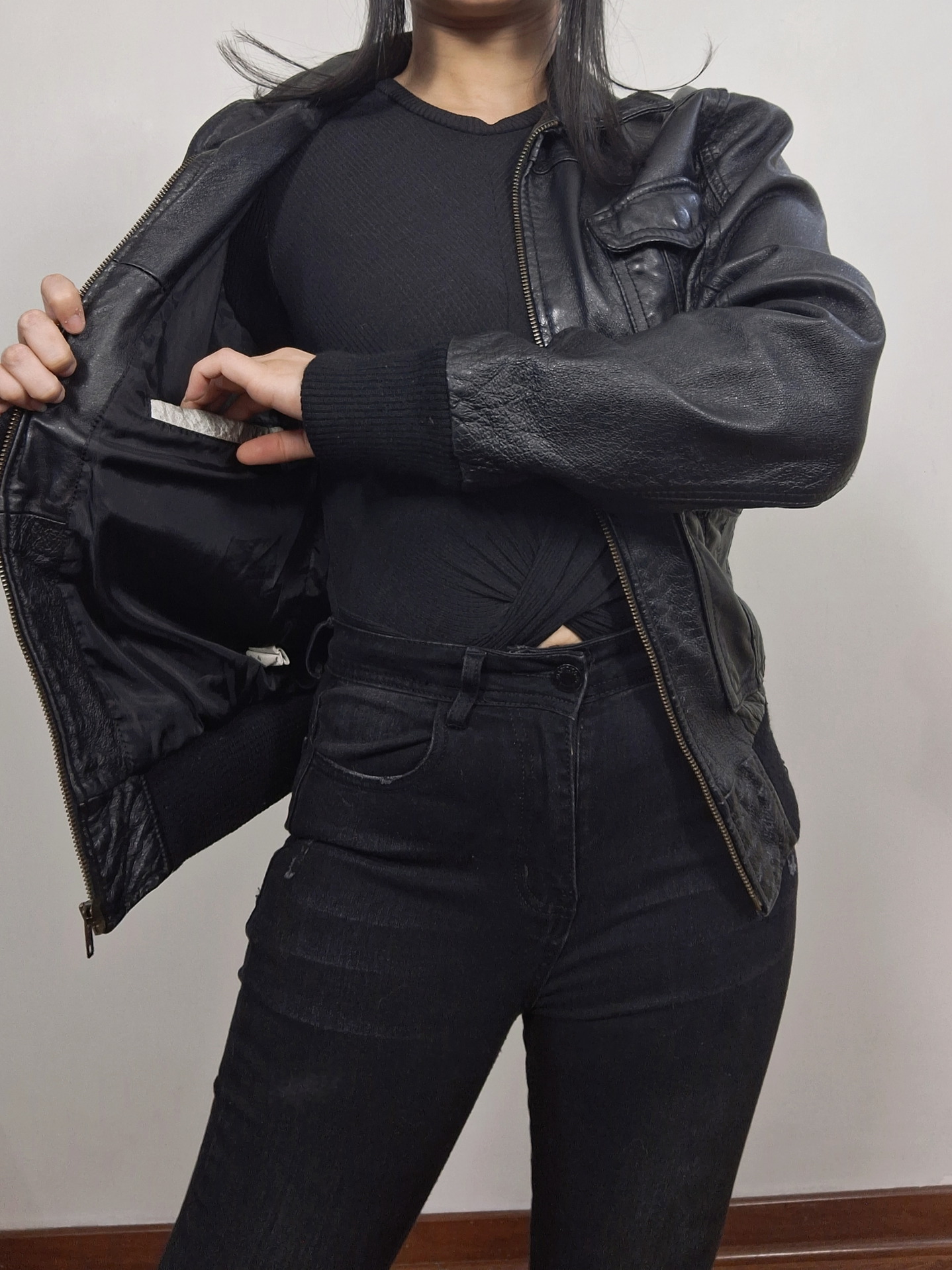 Chaqueta de cuero H&M TALLA S. MM56 3