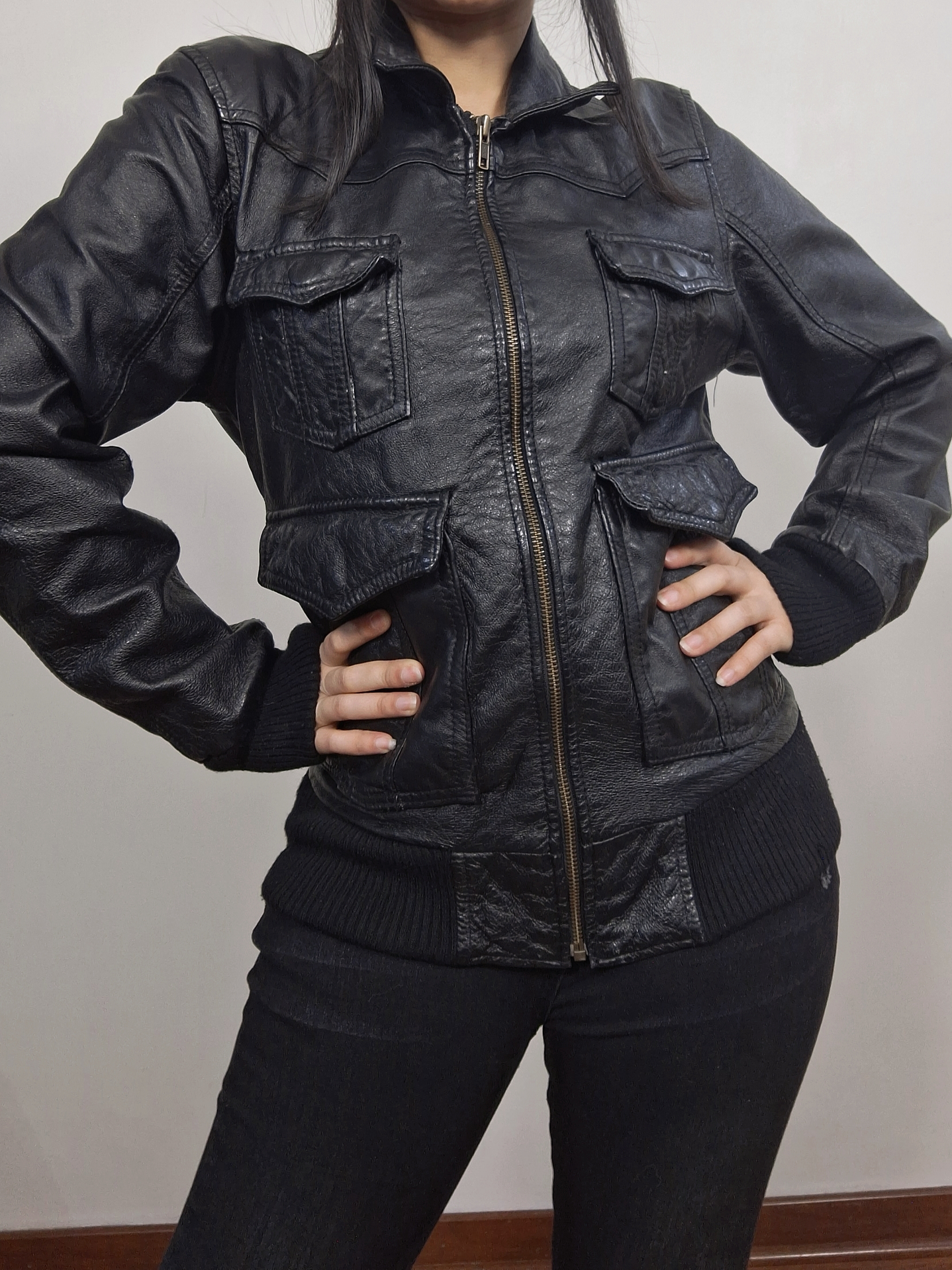 Chaqueta de cuero H&M TALLA S. MM56 4