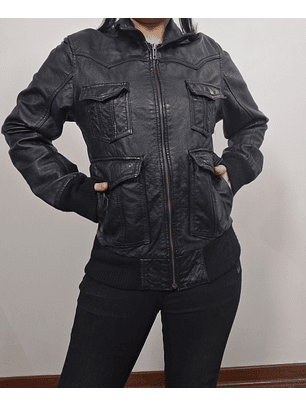 Chaqueta de cuero H&M TALLA S. MM56