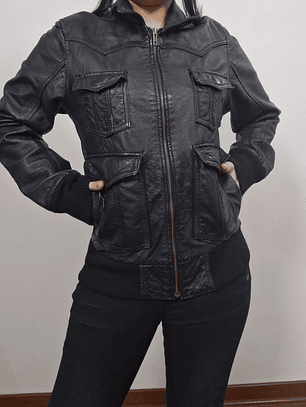 Chaqueta de cuero H&M TALLA S. MM56