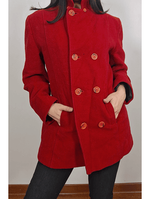Abrigo mujer lana rojo TALLA M. MM30B