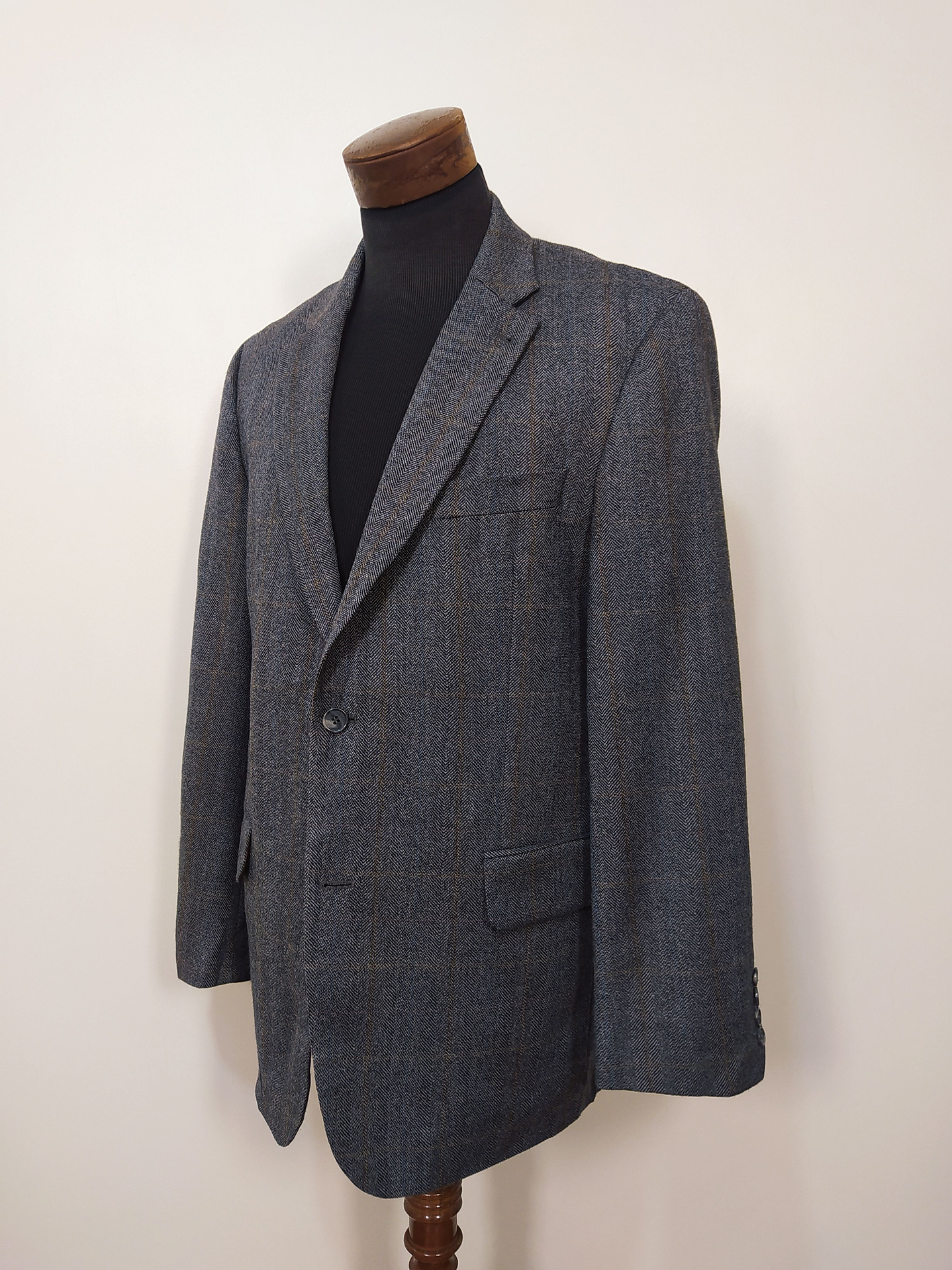 Chaqueta pura Lana Tweed Digel Plomo Talla L  2