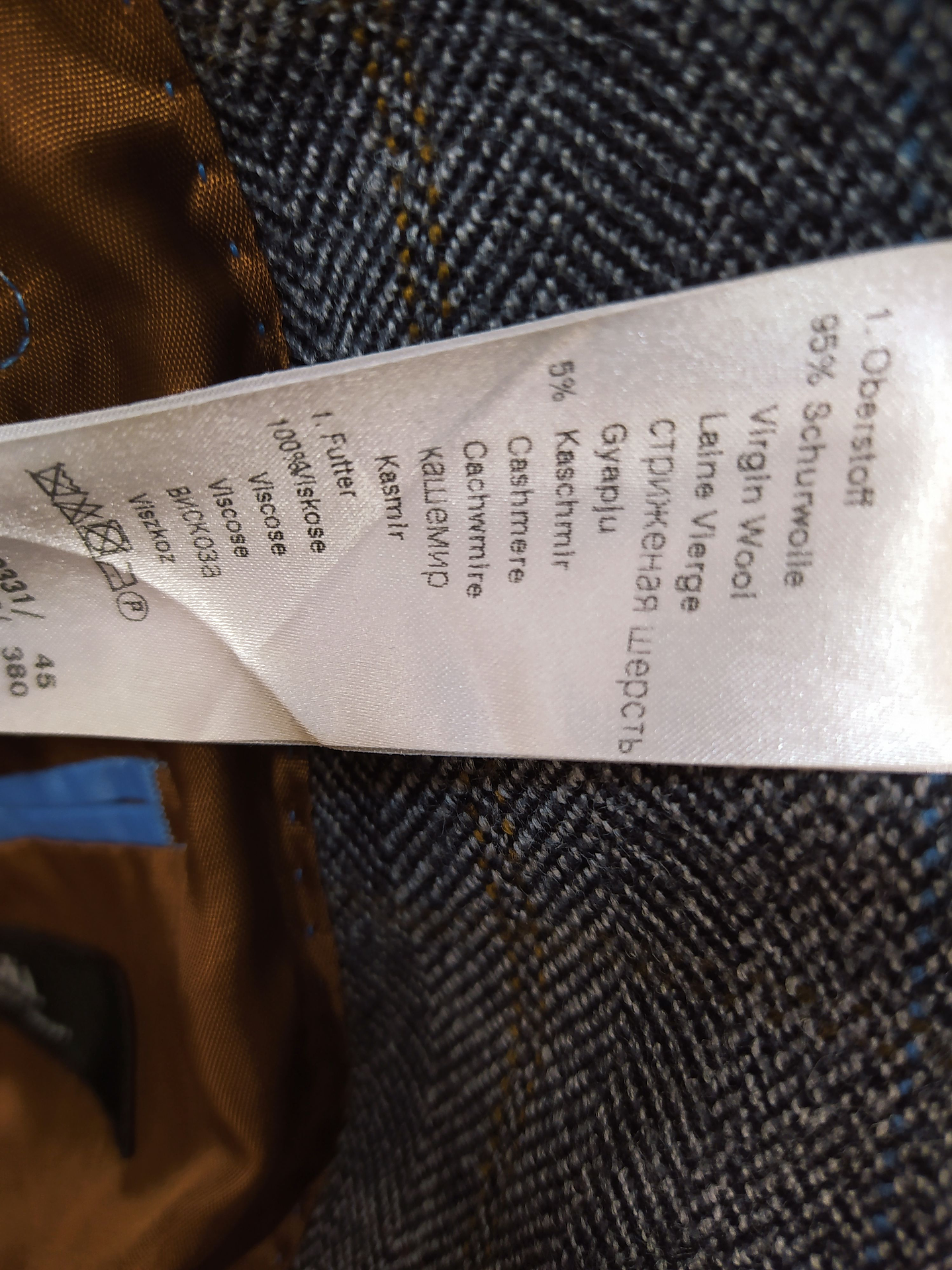 Chaqueta pura Lana Tweed Digel Plomo Talla L  7