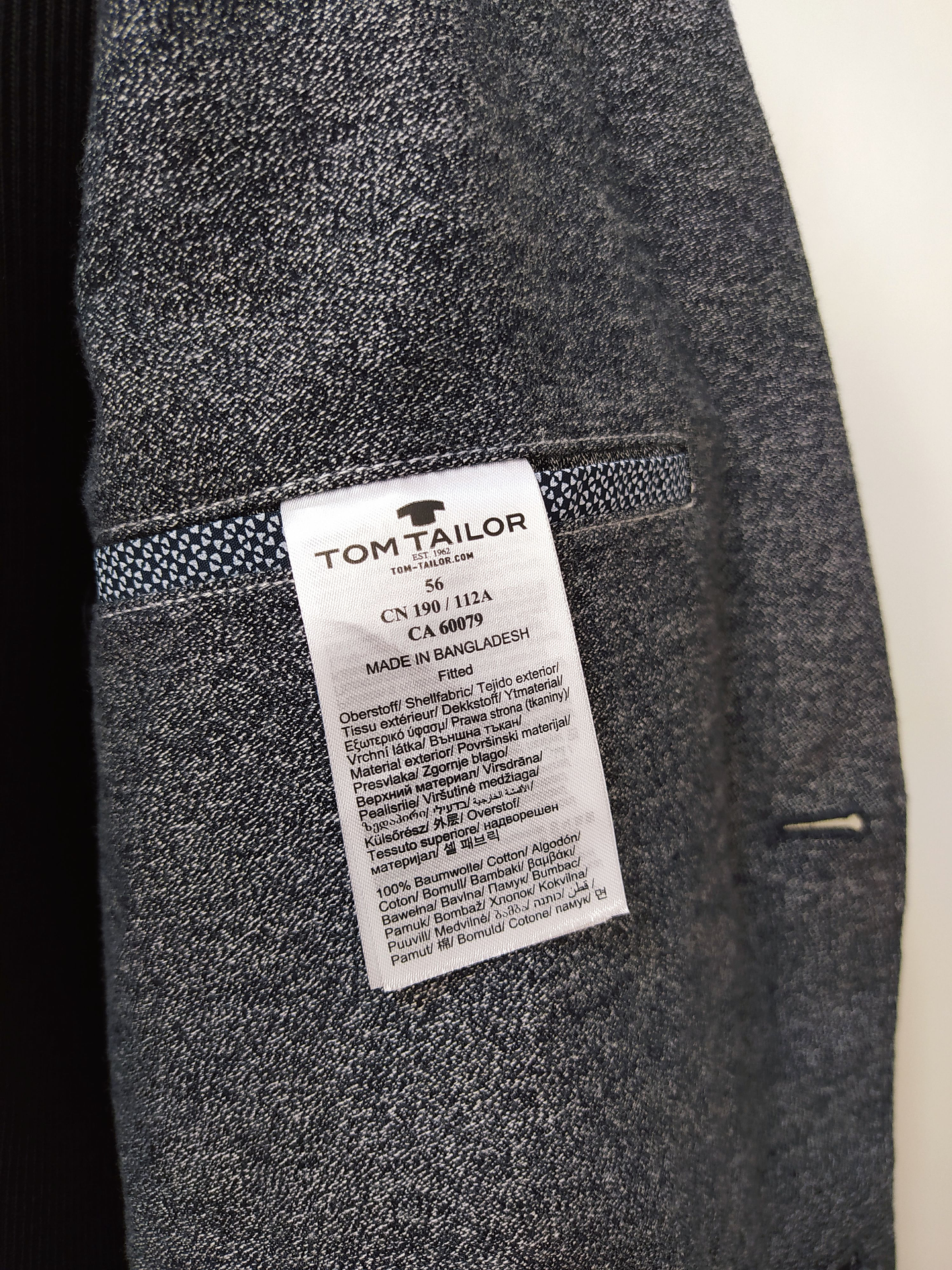 Blazer Tom Taylor Ligero Gris Talla LXL - Código BH41 6