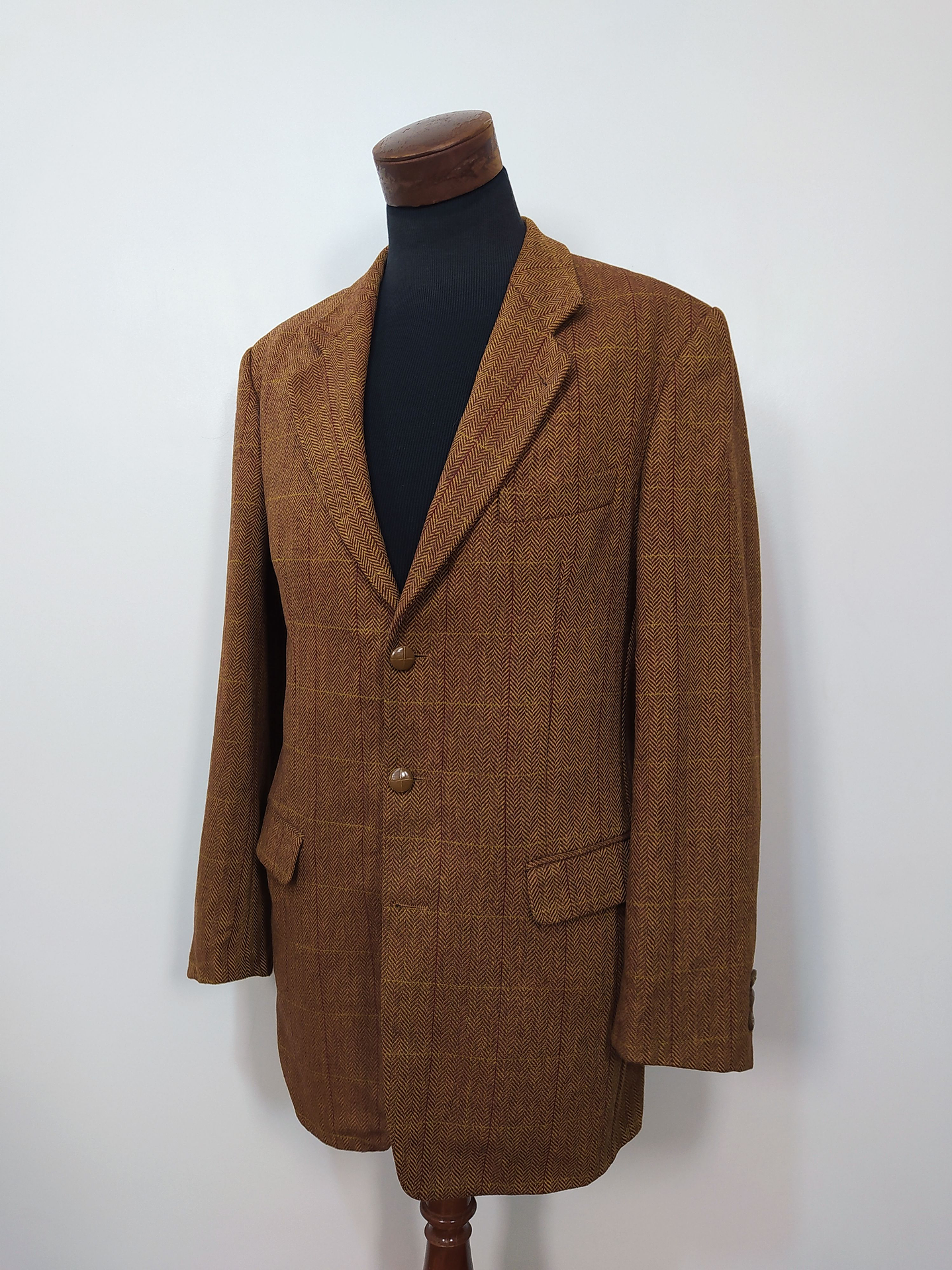 Blazer pura lana virgen hombre Dozler Café Ladrillo Talla L  2