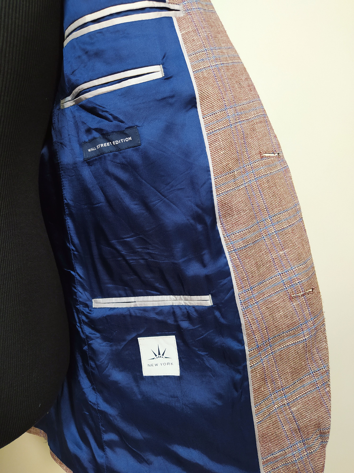 Blazer Andrew James en mezcla de lana y lino – Patrón escocés premium tonos tierra y azul | Talla M 5