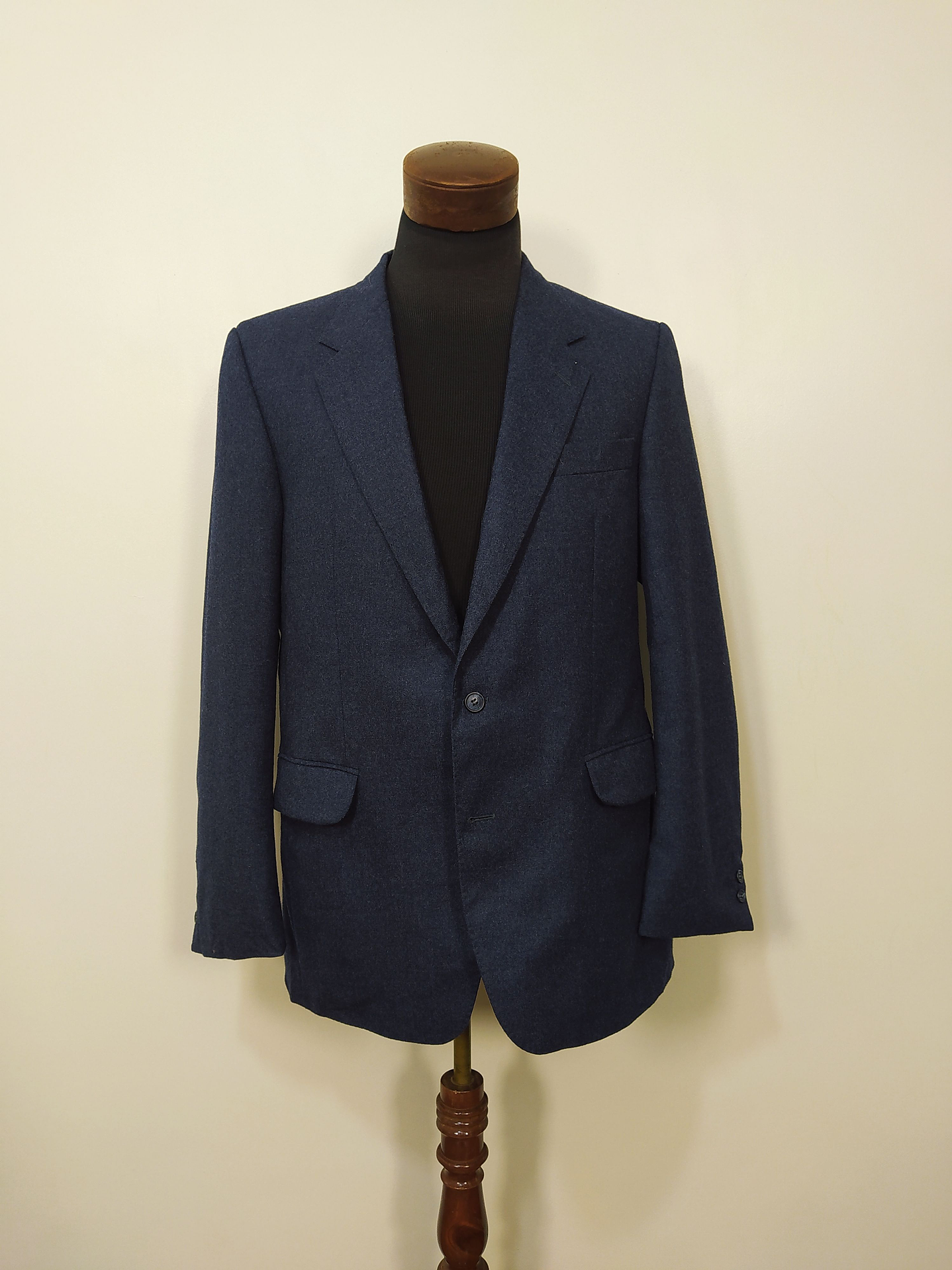 Chaqueta pura lana virgen Angelo Litrico 2 Botones Azul Talla M  1