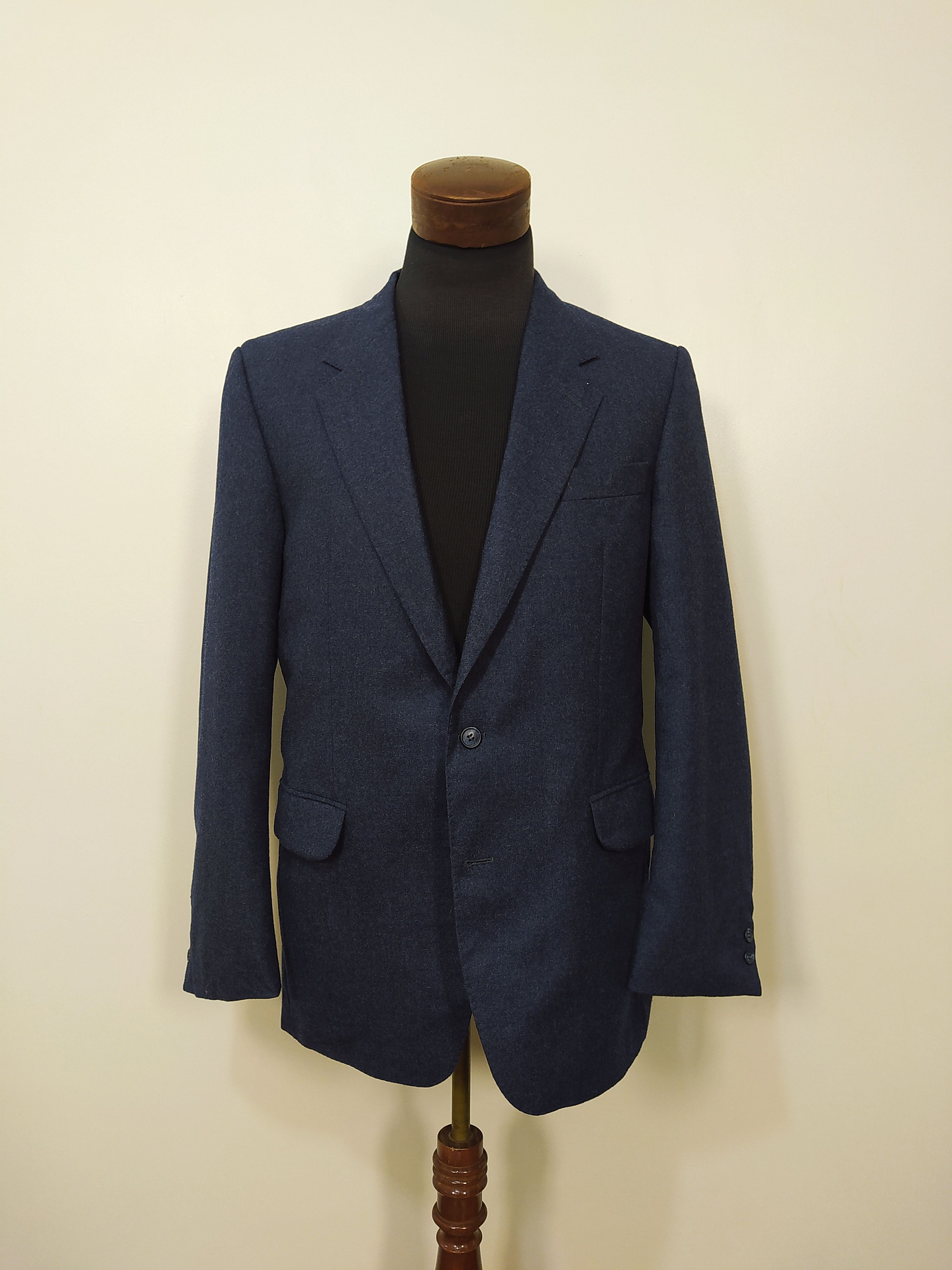 Chaqueta pura lana virgen Angelo Litrico 2 Botones Azul Talla M  2