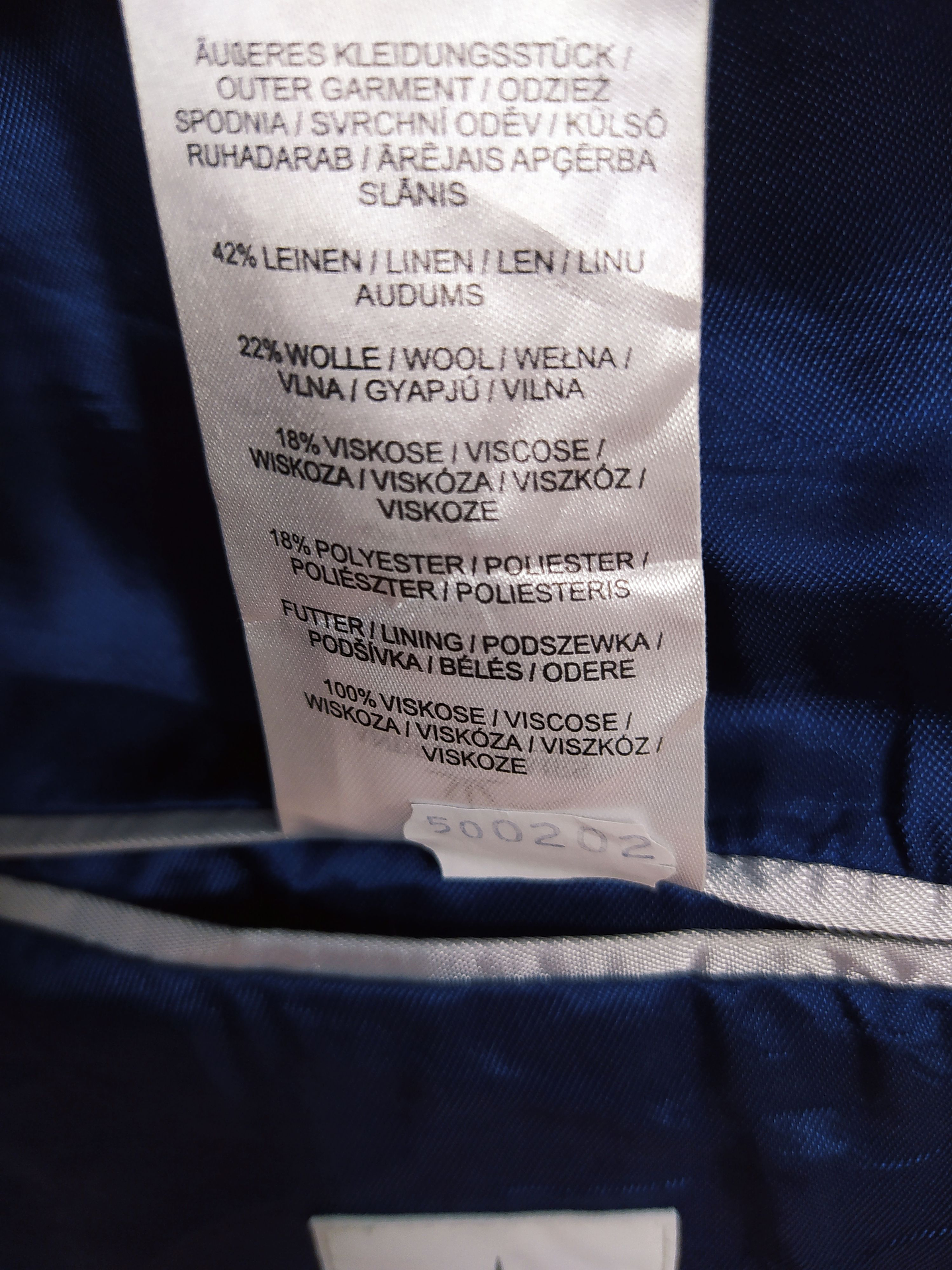 Blazer Andrew James en mezcla de lana y lino – Patrón escocés premium tonos tierra y azul | Talla M 9