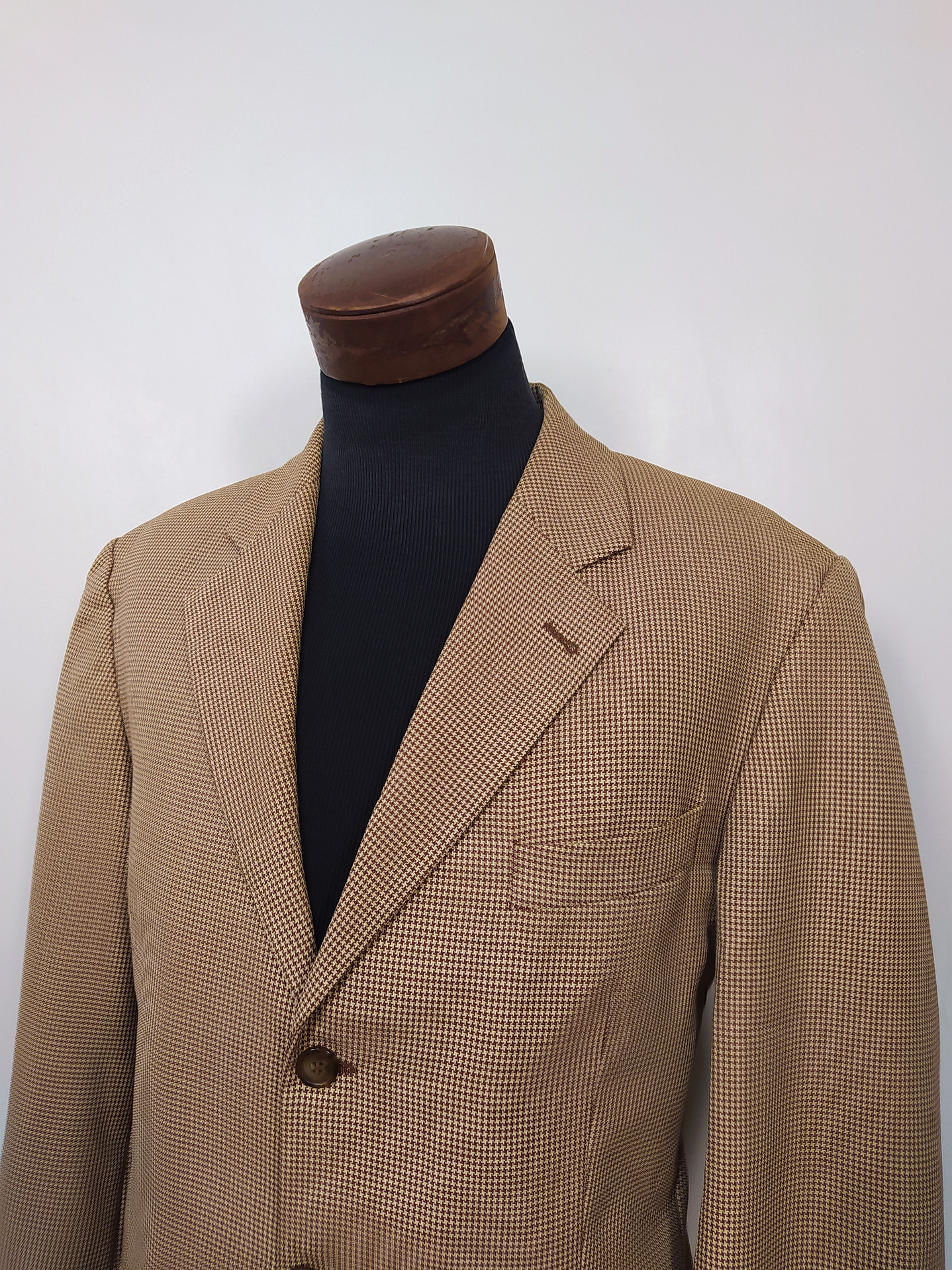 Chaqueta Pata de Gallo Rojo Café Crema Talla ML - Código BH49 3