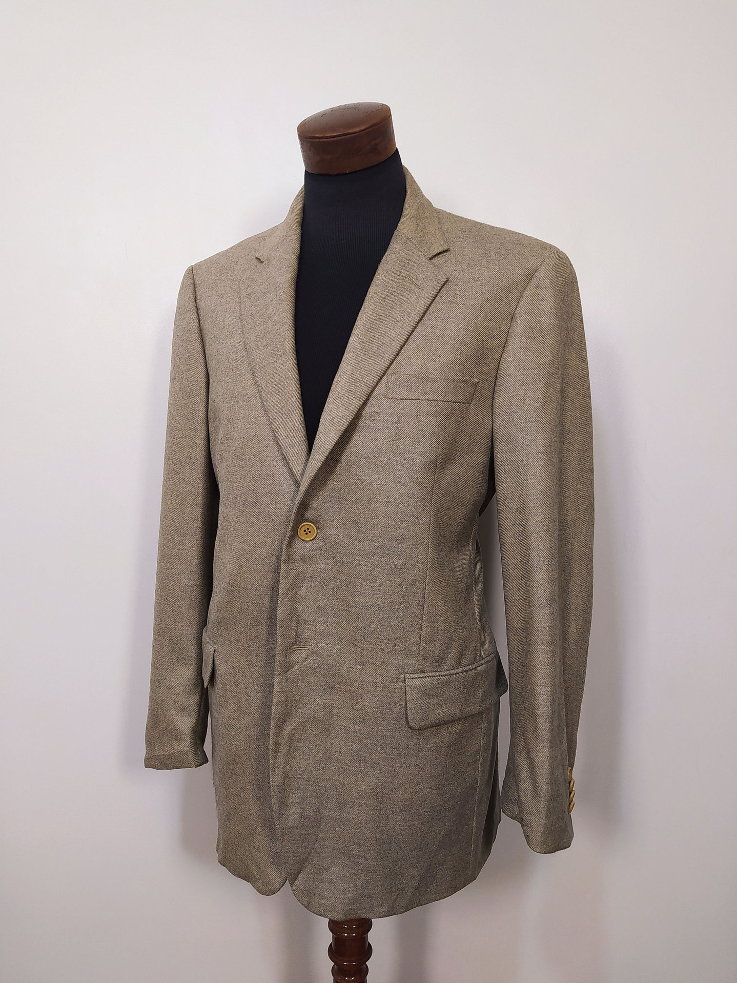 Blazer cashmere y seda hombre Cerruti Italia Café Claro Talla XL  1