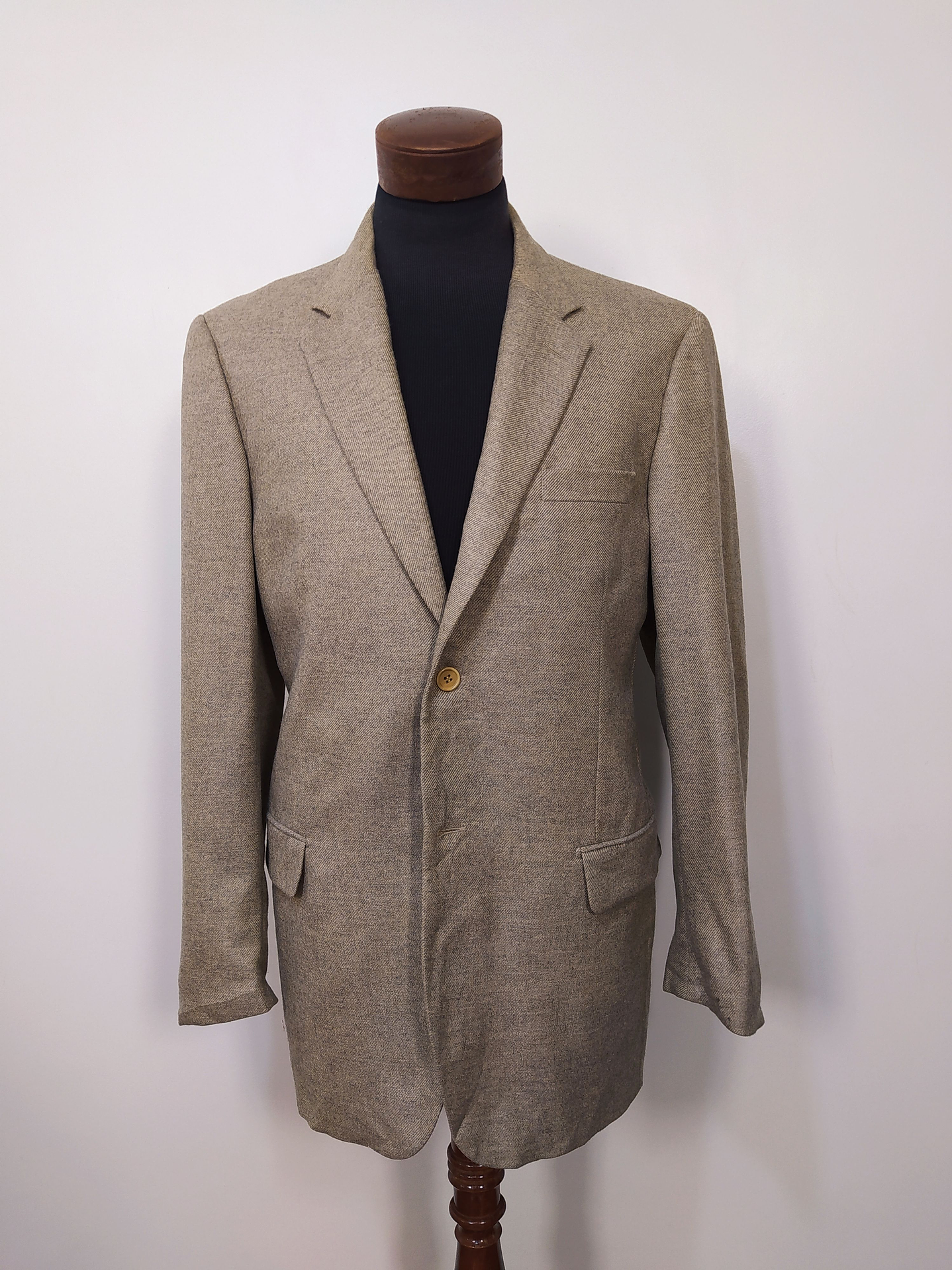 Blazer cashmere y seda hombre Cerruti Italia Café Claro Talla XL  2