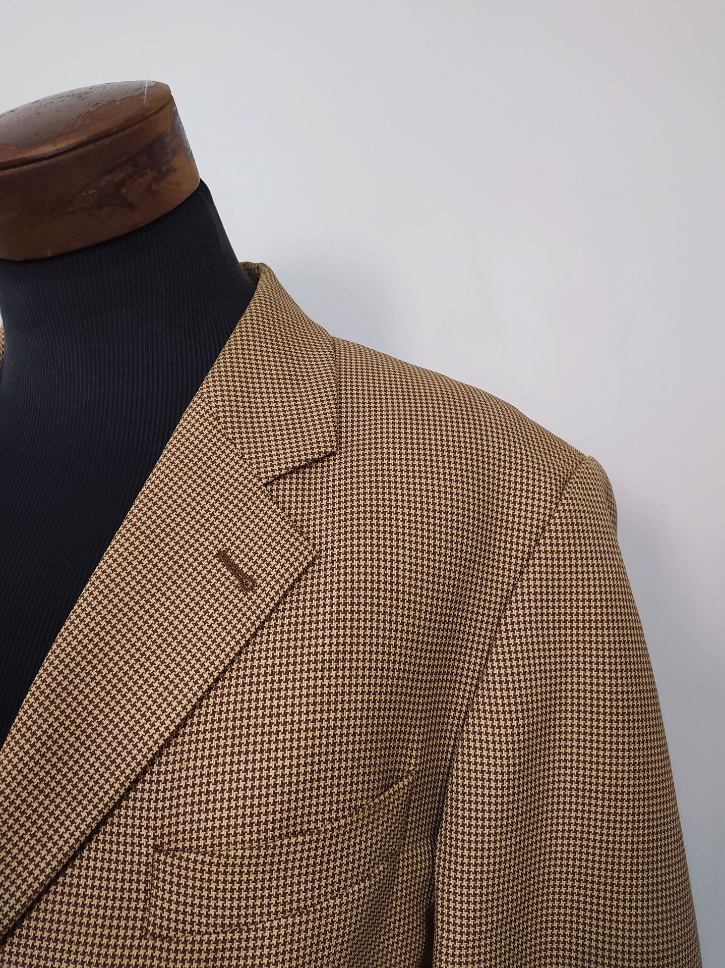 Chaqueta Pata de Gallo Rojo Café Crema Talla ML - Código BH49 4