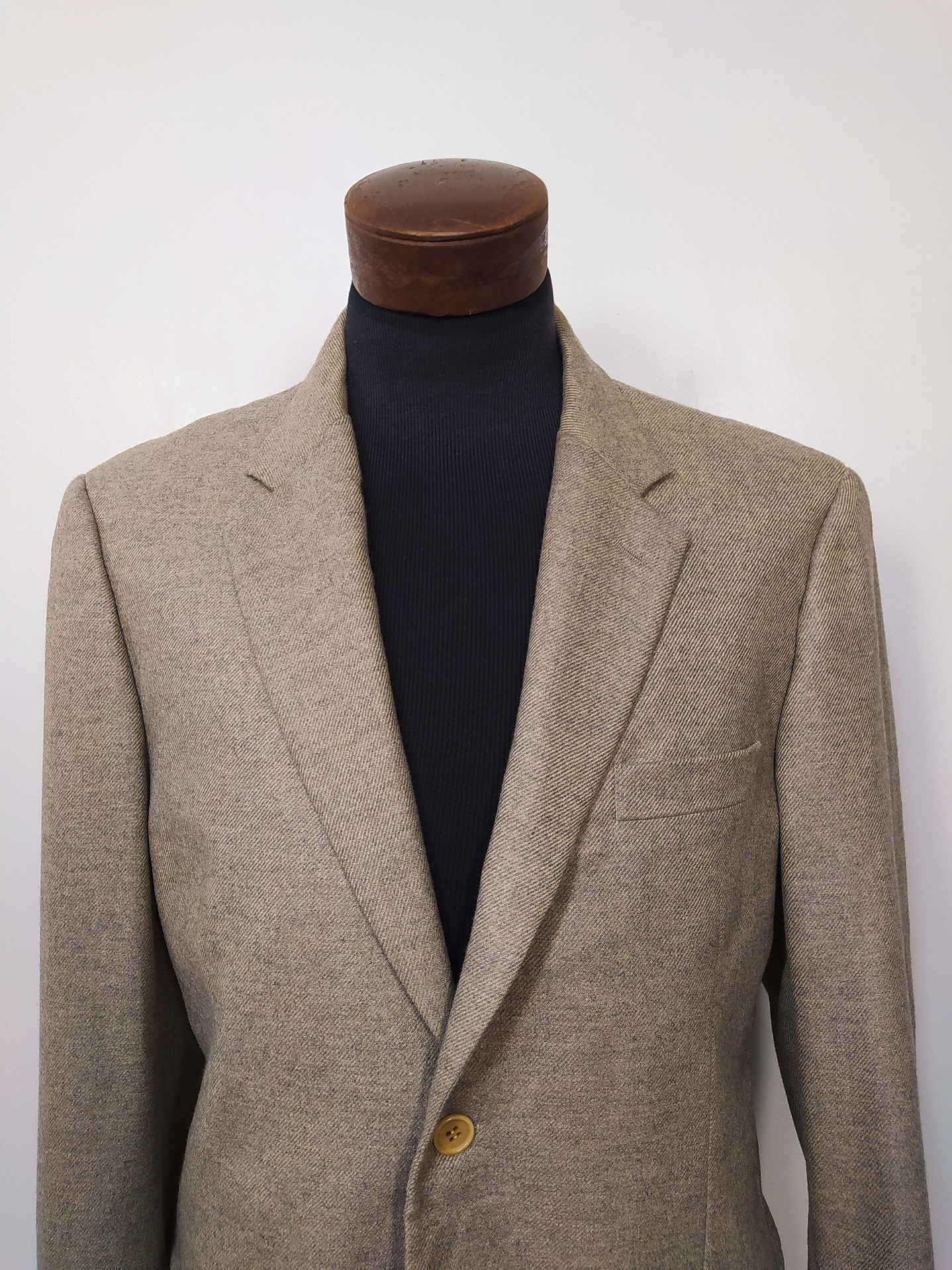 Blazer cashmere y seda hombre Cerruti Italia Café Claro Talla XL  3