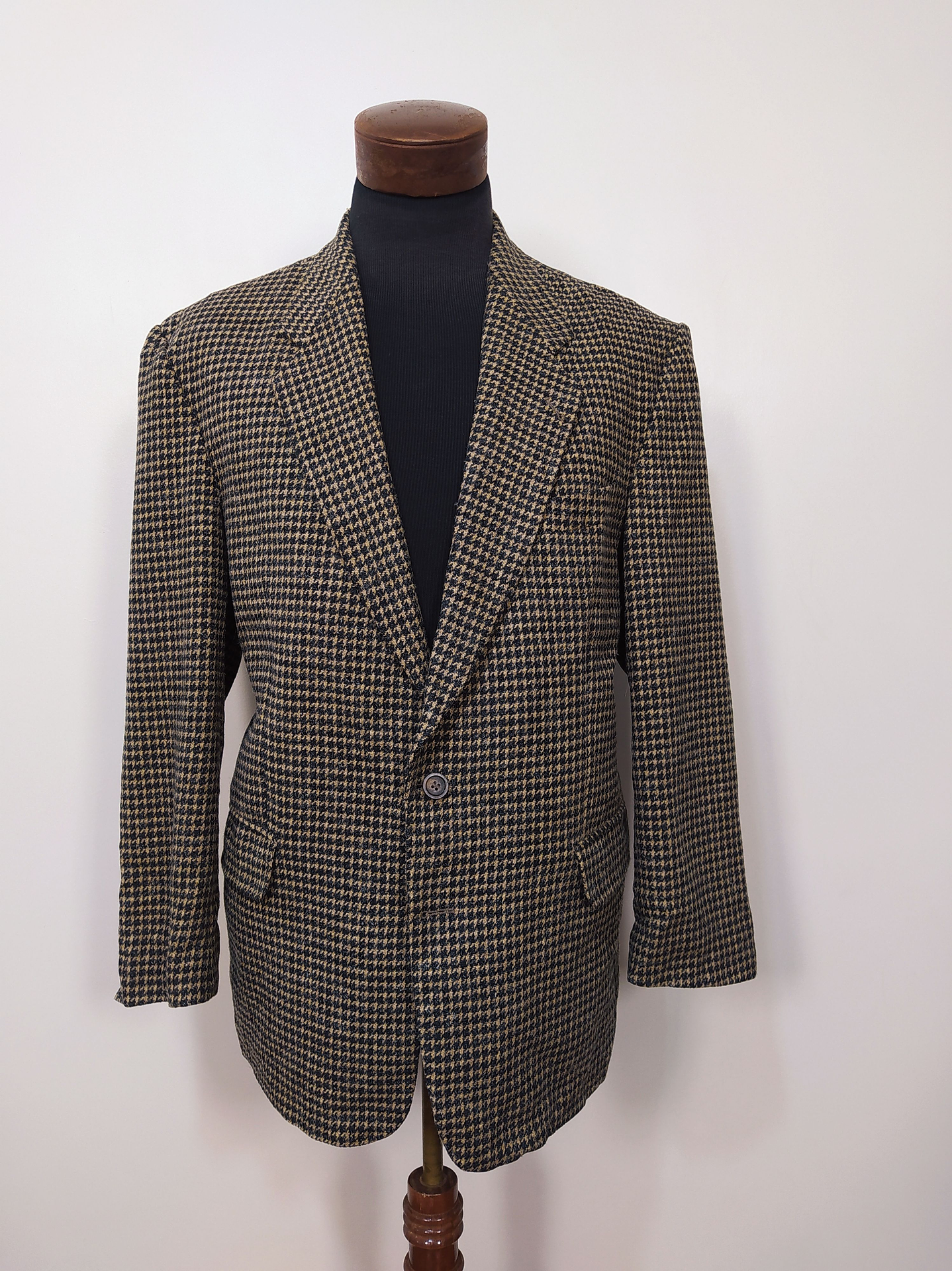 Blazer pura lana virgen Campus Pata de Gallo Café y Negro Talla XL - Código BH53 2