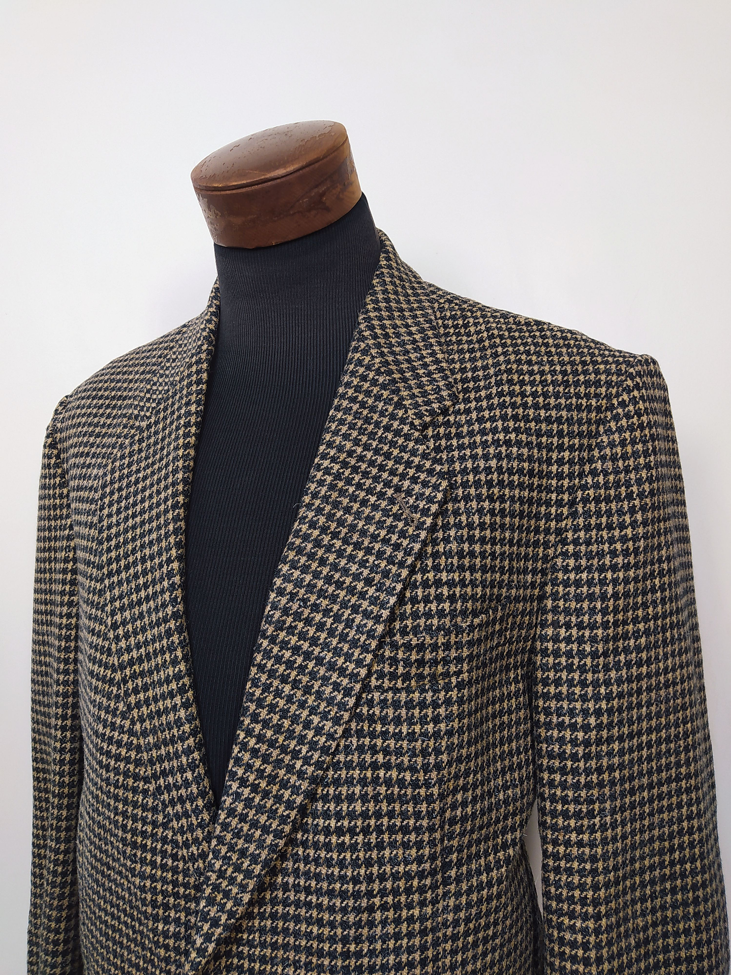 Blazer pura lana virgen Campus Pata de Gallo Café y Negro Talla XL - Código BH53 6