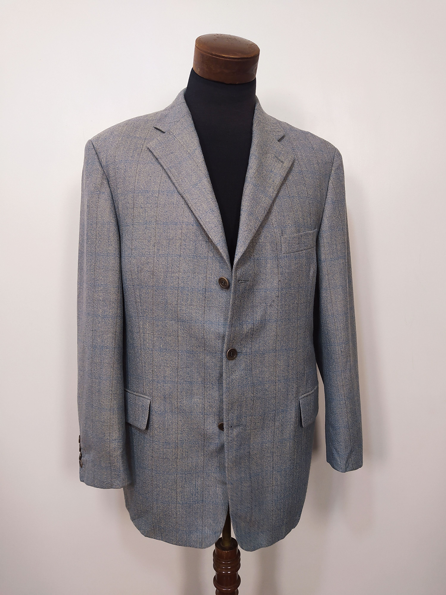 Blazer pura lana virgen hombre Westbury Celeste Talla L - Código BH56 3